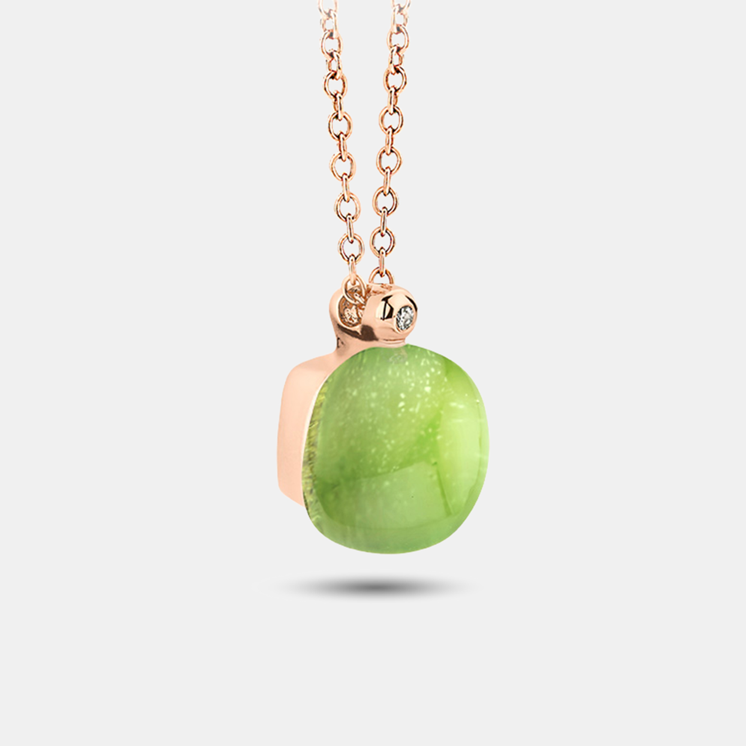 Bigli Mini Sweety Kette mit Anhänger mit grüner Aventurin und Zitronenquarz Produktbild main 1