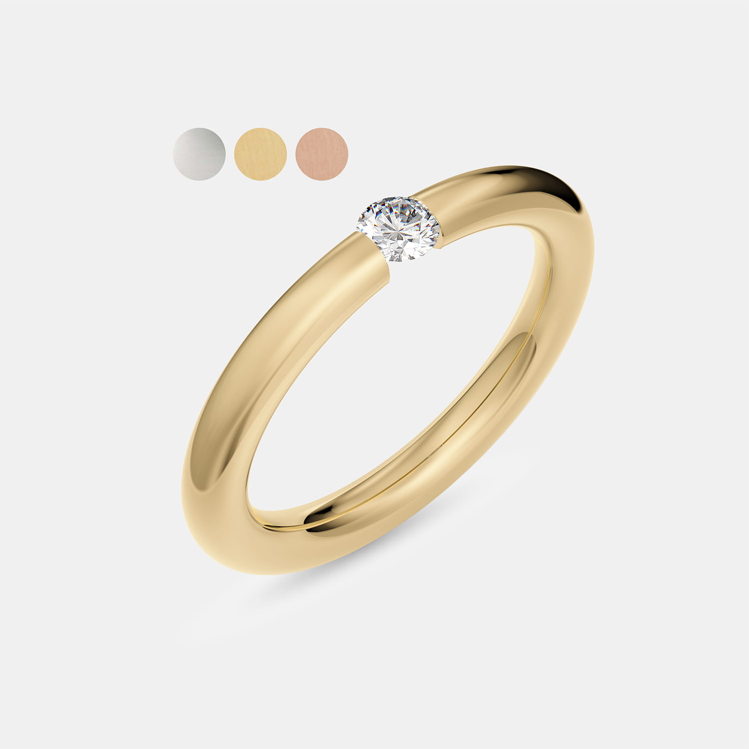 NIESSING Spannring® Antares – Platin 0,12 ct Produktbild main 0