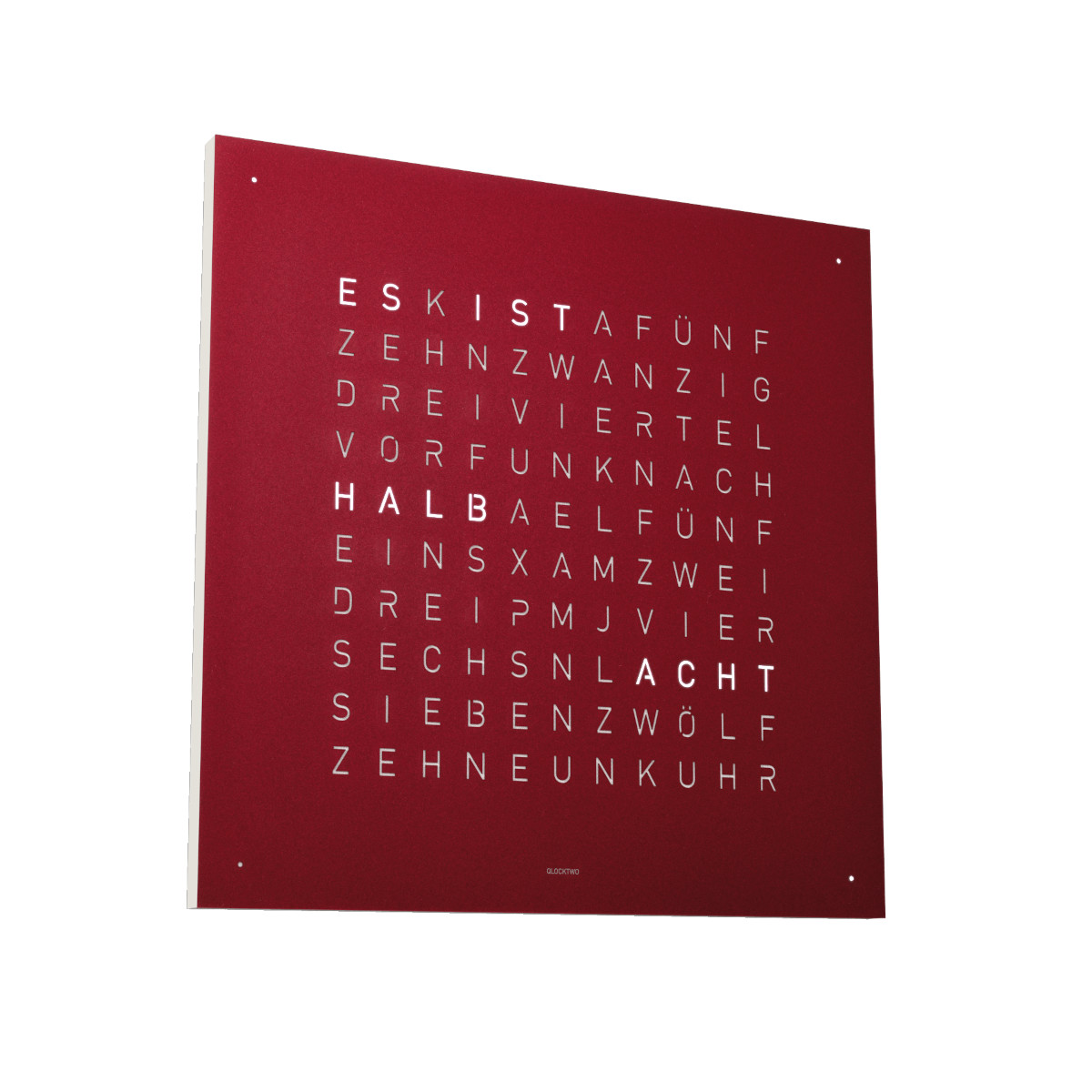 QLOCKTWO Earth 45 Red Velvet
