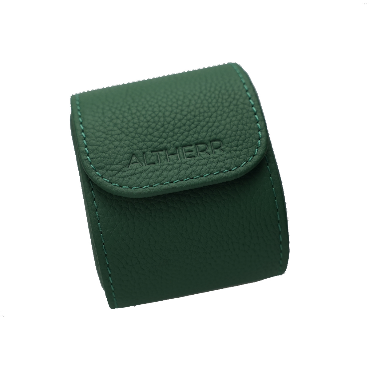 ALTHERR Uhrenrolle Togo-Leder Grün für 1 Uhr