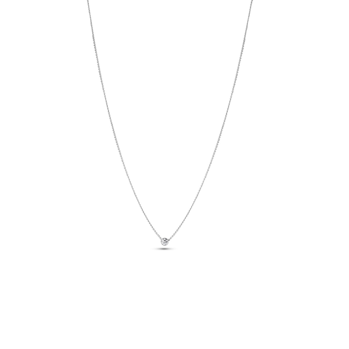 Bossert Kast Collier Weißgold Brillant 0,06 ct. 42cm Bossert Kast Collier Weißgold Brillant 0,06 ct. 42cm