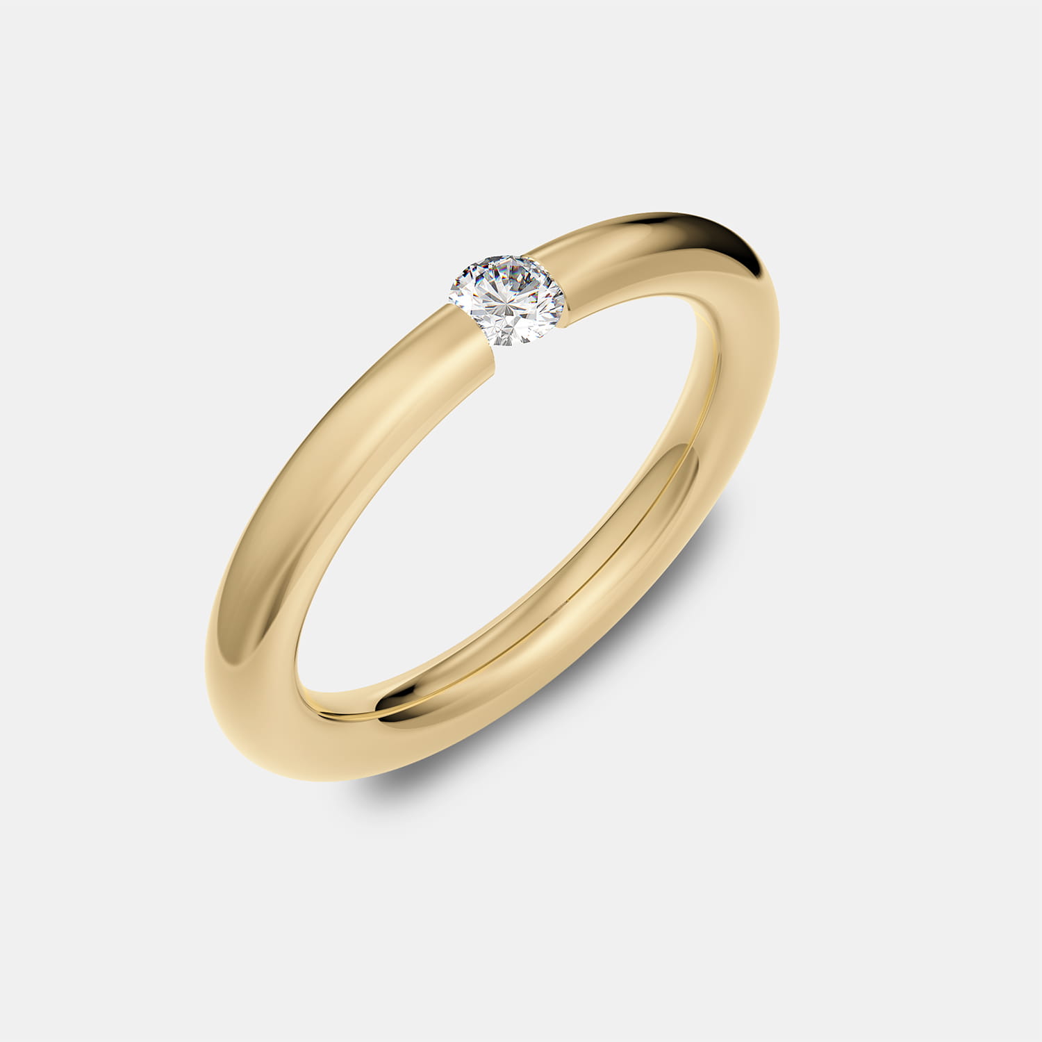 NIESSING Spannring® Antares – Classic Yellow 0,12 ct – Ringweite 52 Produktbild main 1