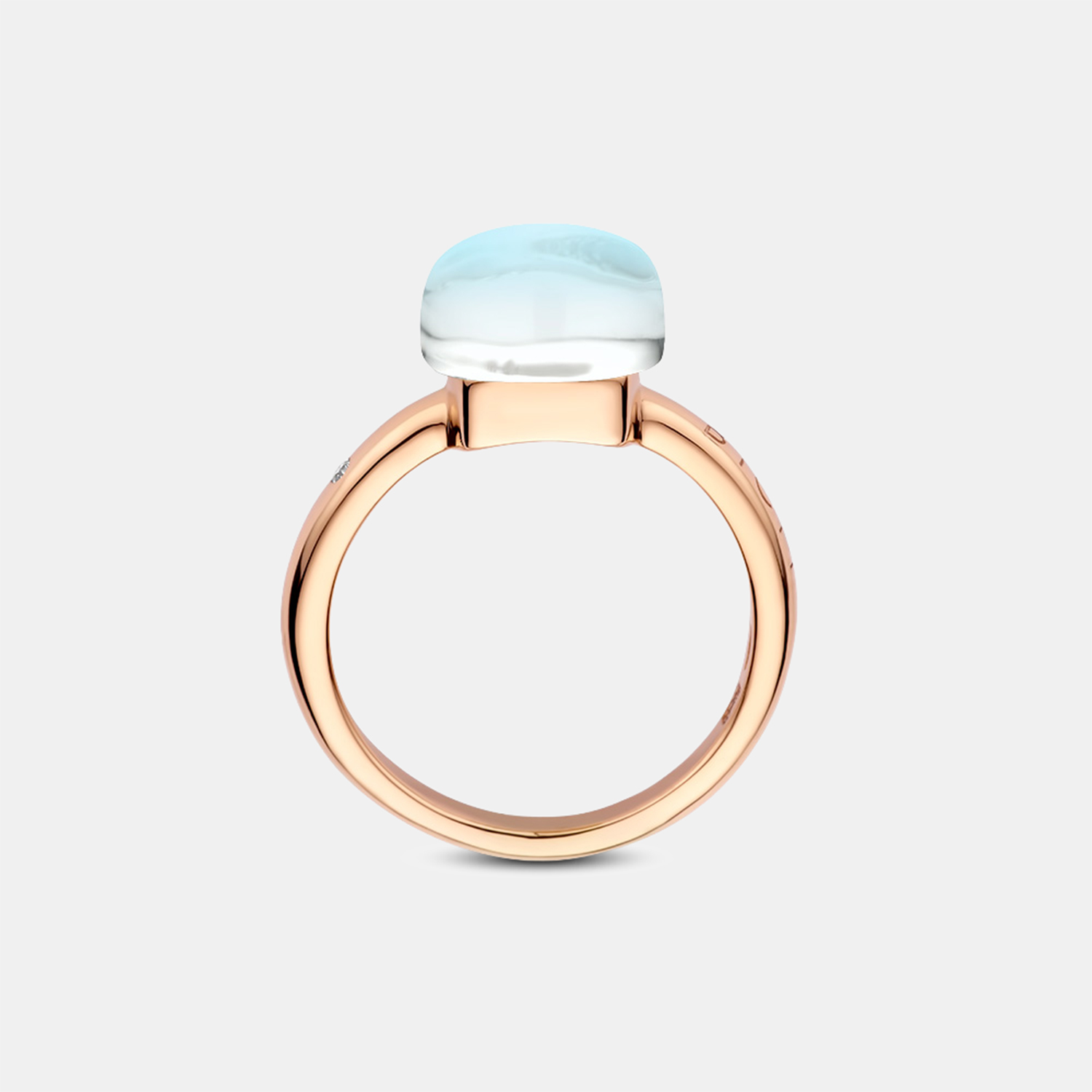 Bigli Mini Sweety Ring mit Türkis und Bergkristall – Ringweite 57 Produktbild main 1