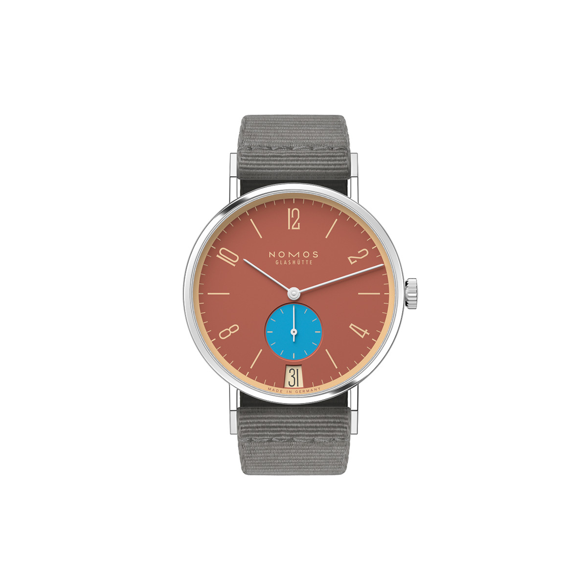 NOMOS Glashütte Tangente 38 Datum Ziegelblau NOMOS Glashütte Tangente 38 Datum Ziegelblau