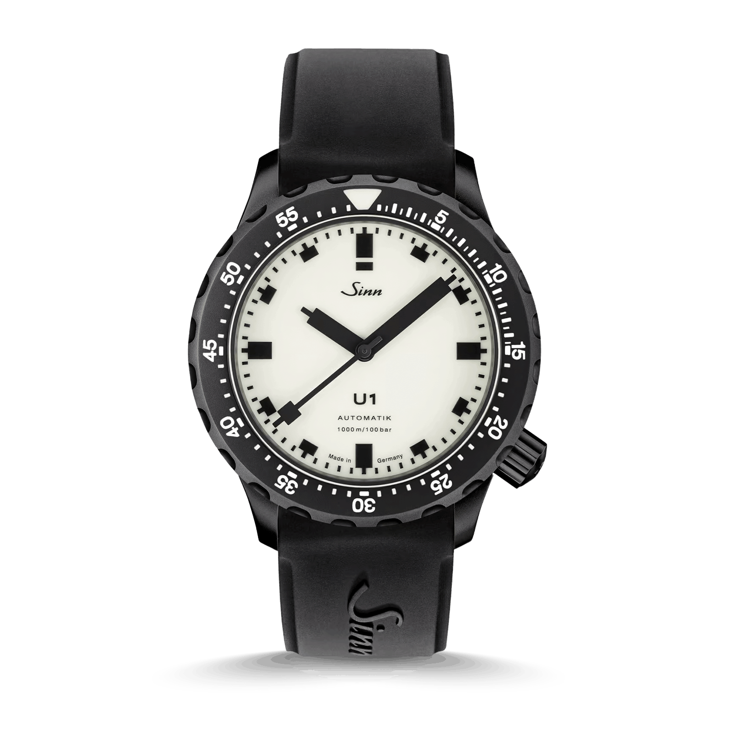 Sinn U1 S L – Silikonarmband Schwarz Produktbild main 0
