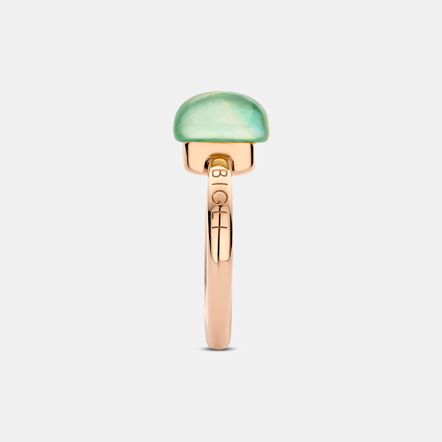 Bigli Mini Sweety Ring mit grüner Aventurin und Zitronenquarz – Ringweite 57 Produktbild main 2