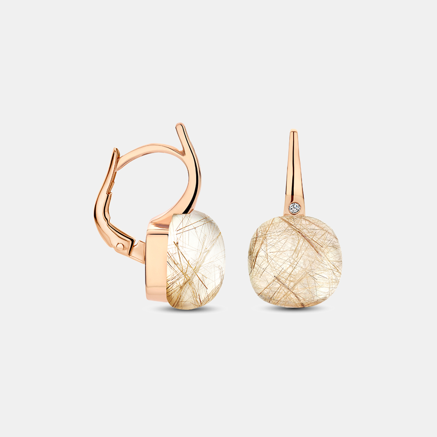 Bigli Mini Sweety Ohrringe mit Rutilquarz und Perlmutt Produktbild main 1