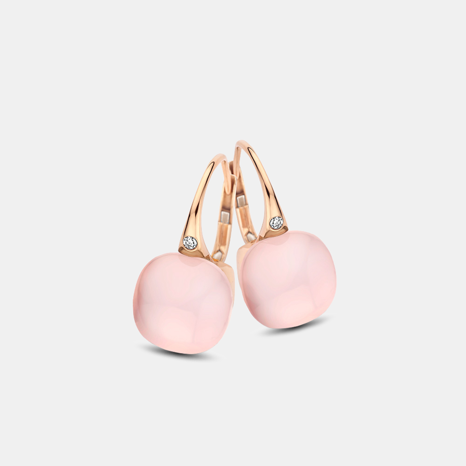 Bigli Mini Sweety Ohrringe mit Rosenquarz und Perlmutt Produktbild main 0