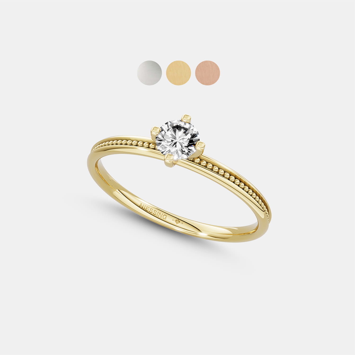 NIESSING Art Déco Verlobungsring – Platinum 0,18 ct Produktbild main 0