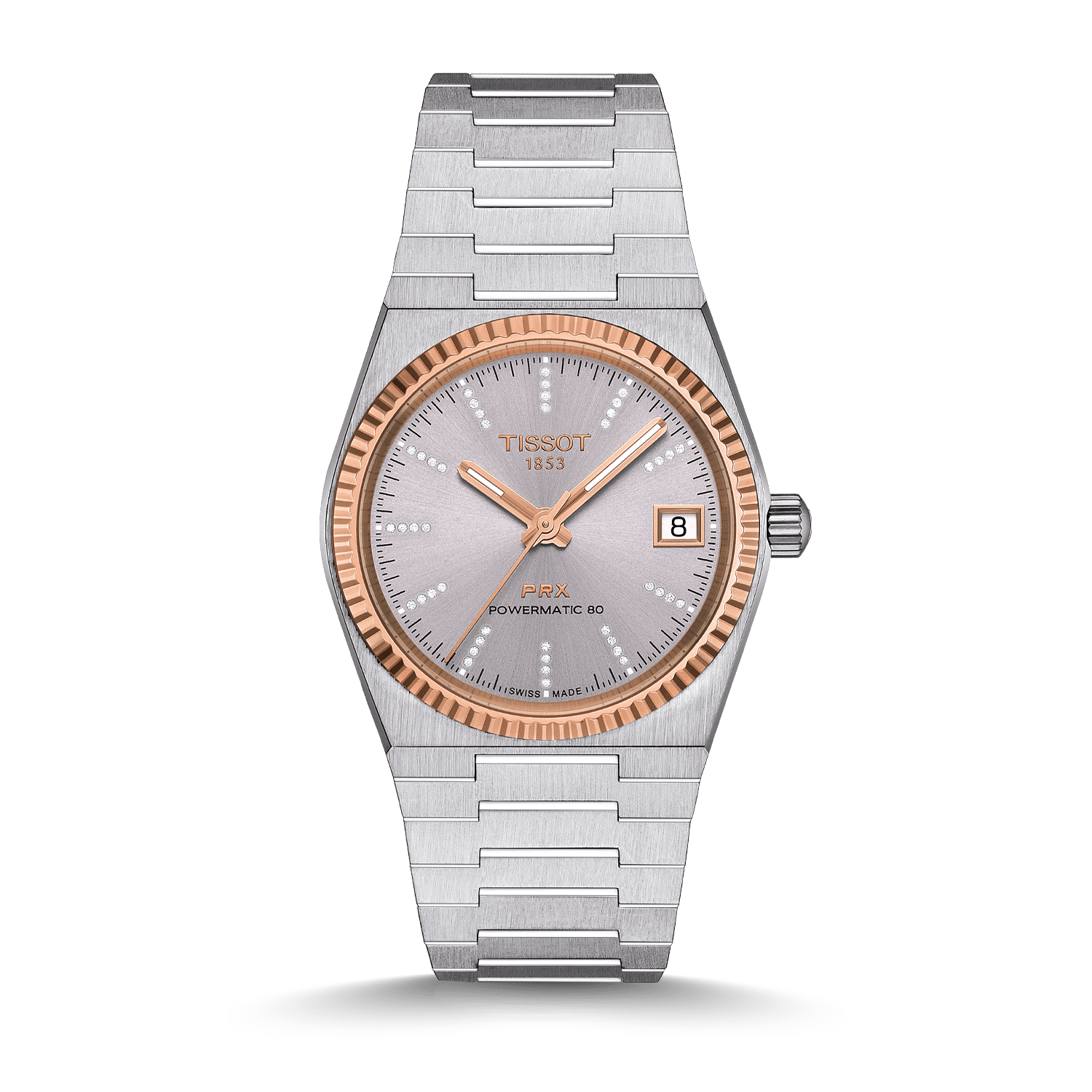 Tissot PRX Powermatic 80 Stahl & 18k Goldlünette Produktbild main 0