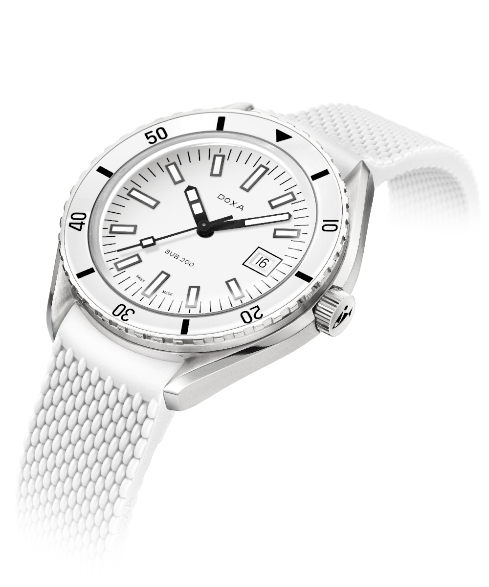 Doxa Sub 200 Whitepearl kurzes Band Produktbild main 1
