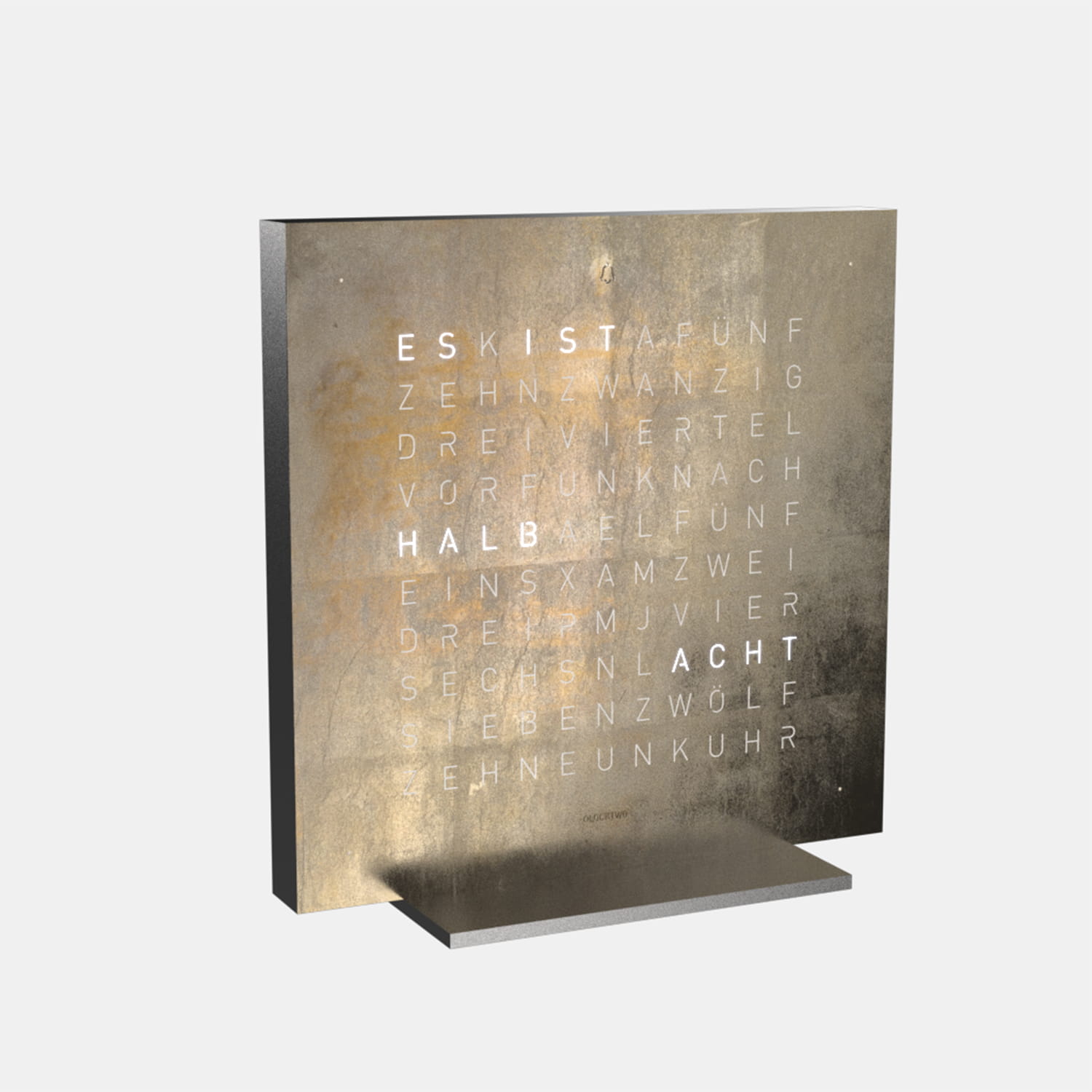 QLOCKTWO EARTH 13.5 Creator's Edition Silver & Gold Produktbild main 1