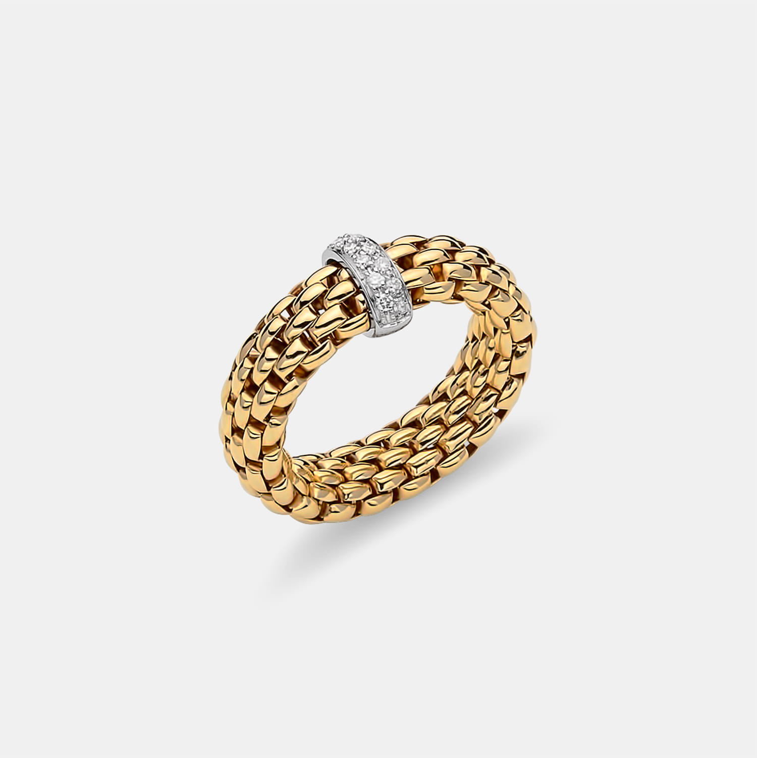 FOPE FLEX'IT Ring Gelbgold mit Diamanten – Größe S Produktbild main 0