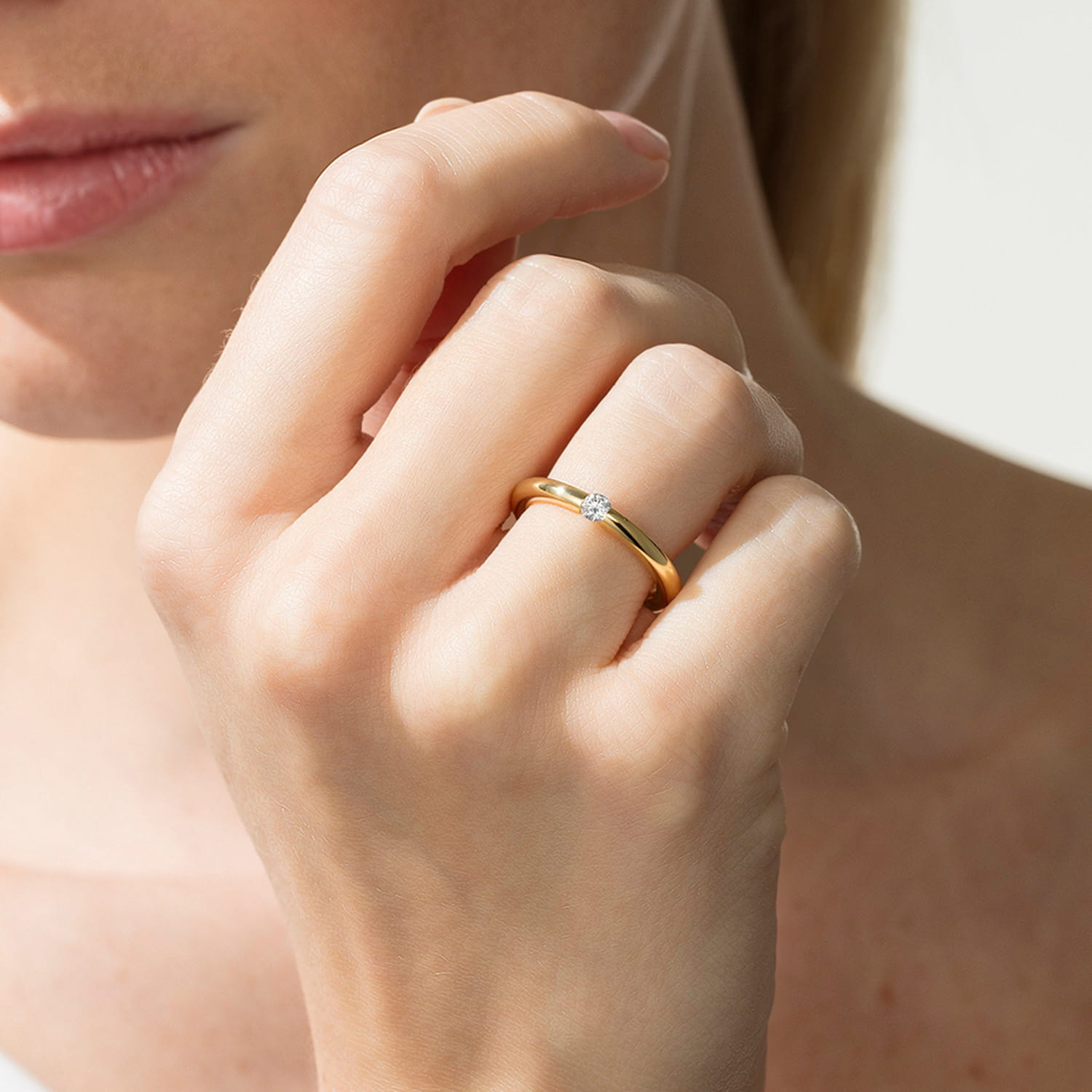 NIESSING Spannring® Antares – Platin 0,12 ct Produktbild main 2