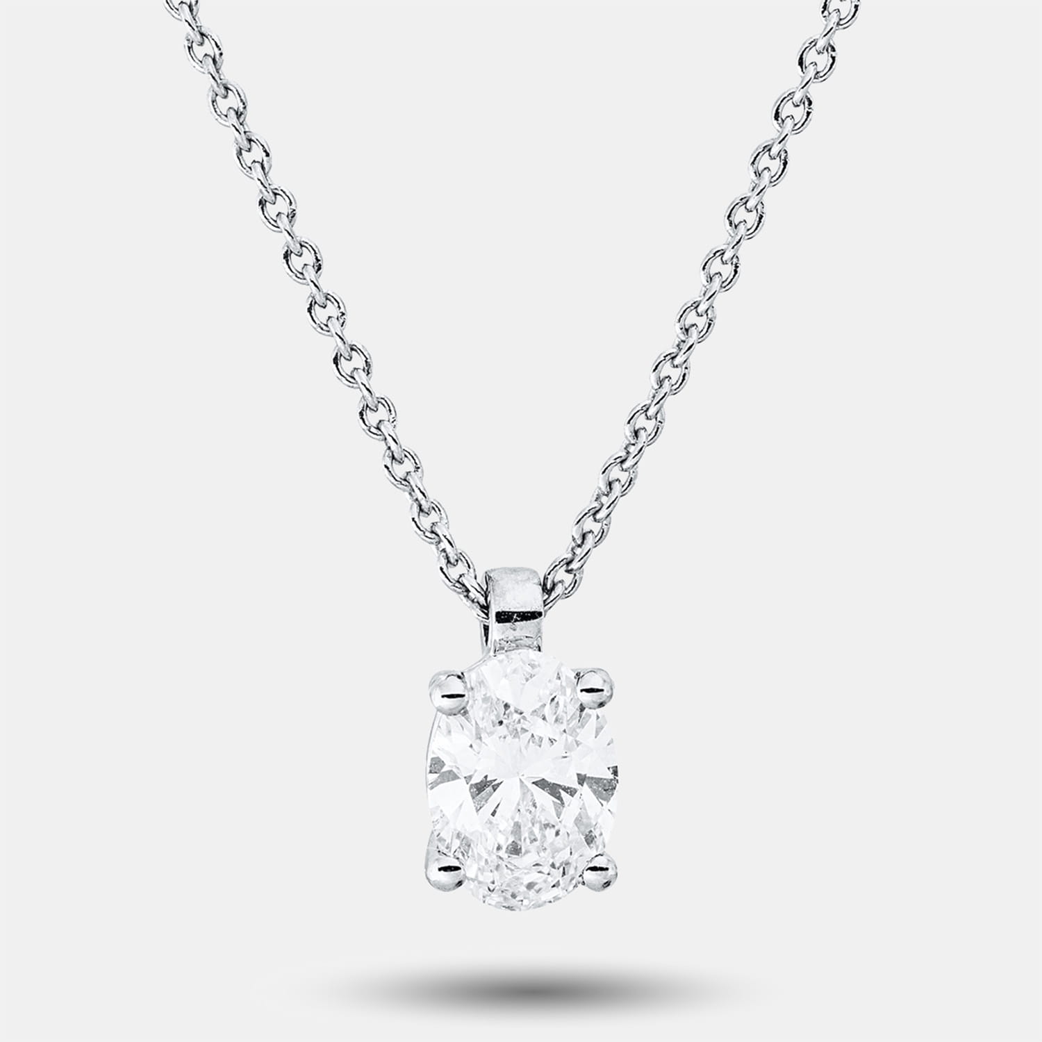 ALTHERR Diamonds Collier Oval 585 Weißgold 1,00 ct. – Lab-grown Diamant Produktbild main 0
