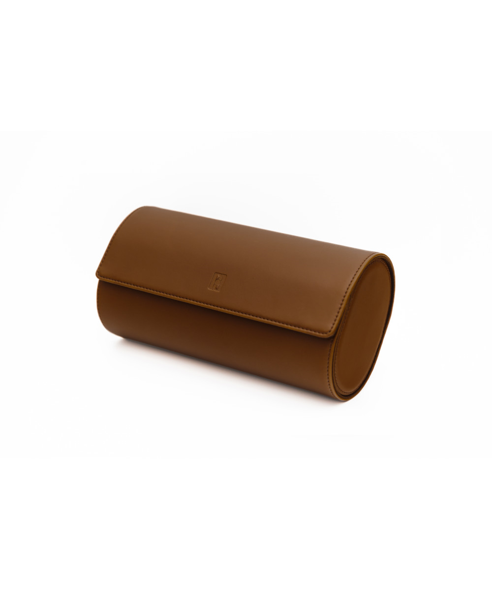 Paul Design Uhrenrolle 3er Brown Echtleder Produktbild main 3