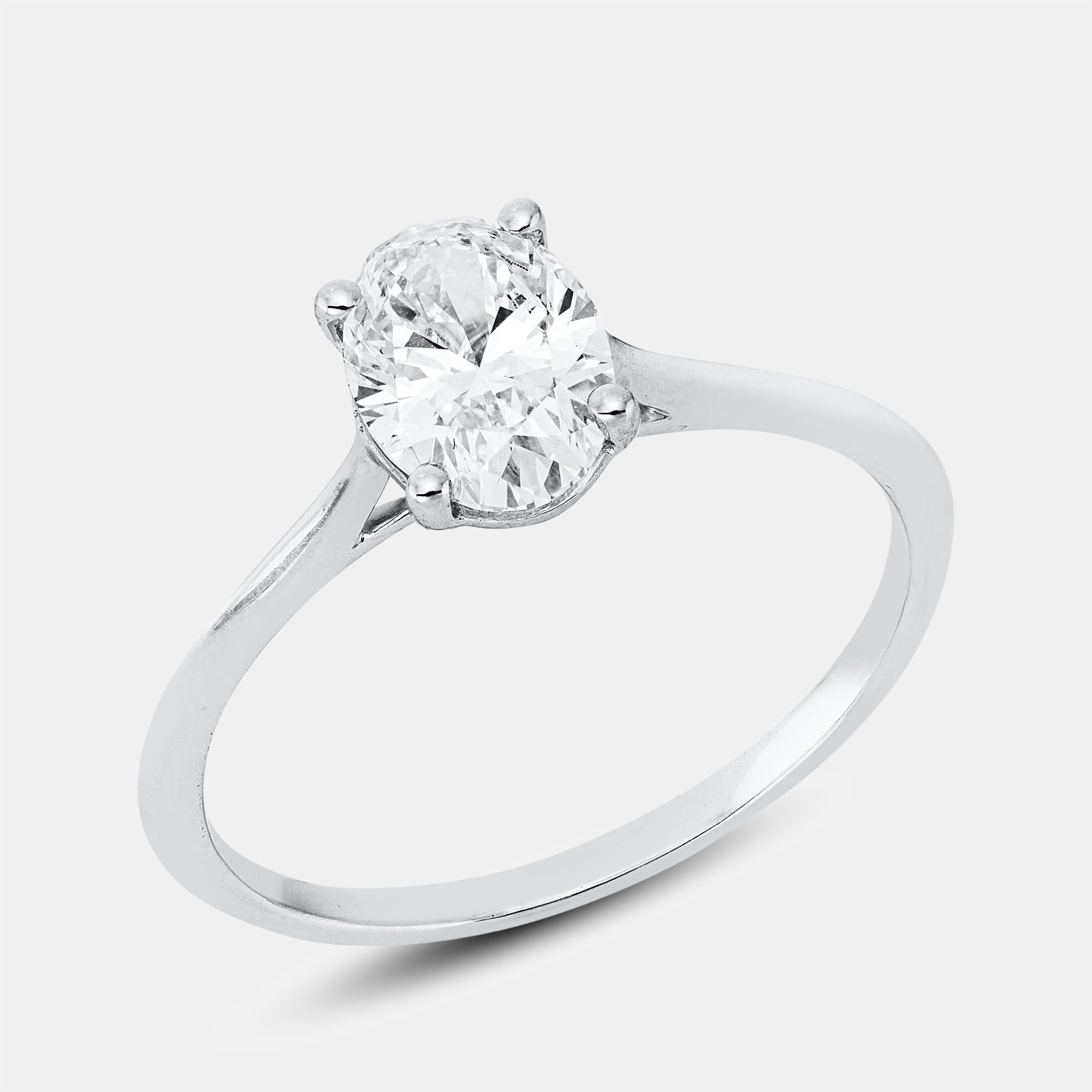 ALTHERR Diamonds Ring Oval 585 Weißgold 1,00 ct. – Lab-grown Diamant – Ringweite 56 Produktbild main 0