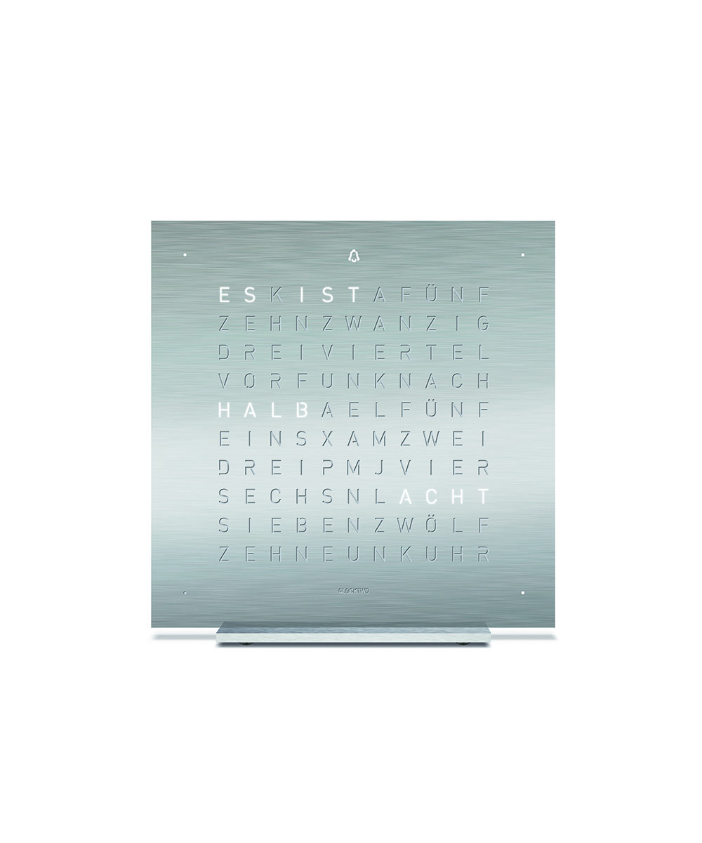 QLOCKTWO Earth 13,5 Metal Full DE