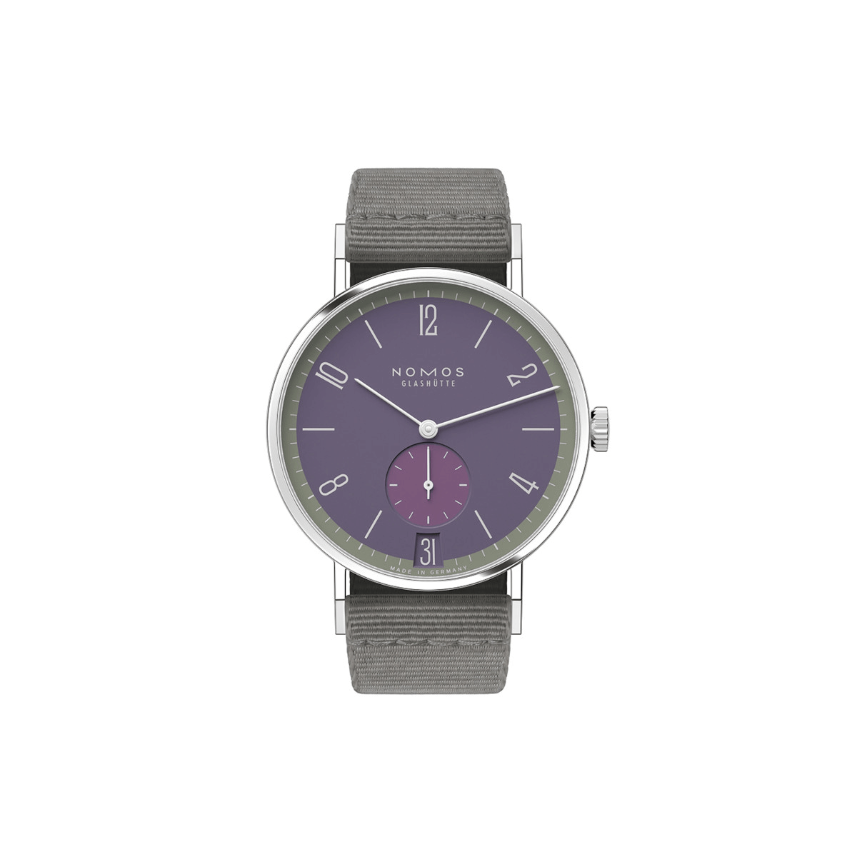 NOMOS Glashütte Tangente 38 Datum Mauvegrün Produktbild main 0