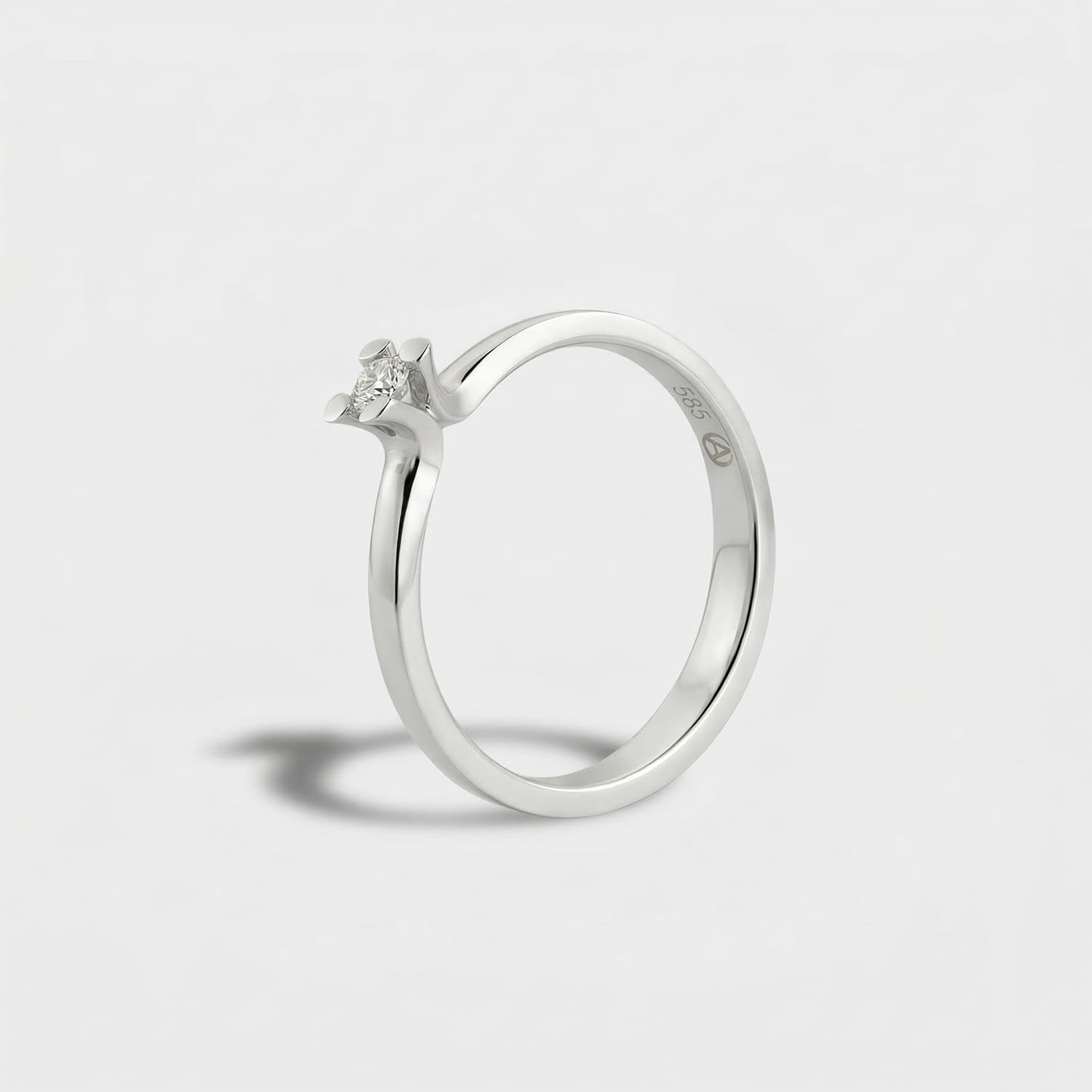 ALTHERR Manufaktur Amare Verlobungsring Weißgold 585 0,15 ct. – Ringweite 54 Produktbild main 0