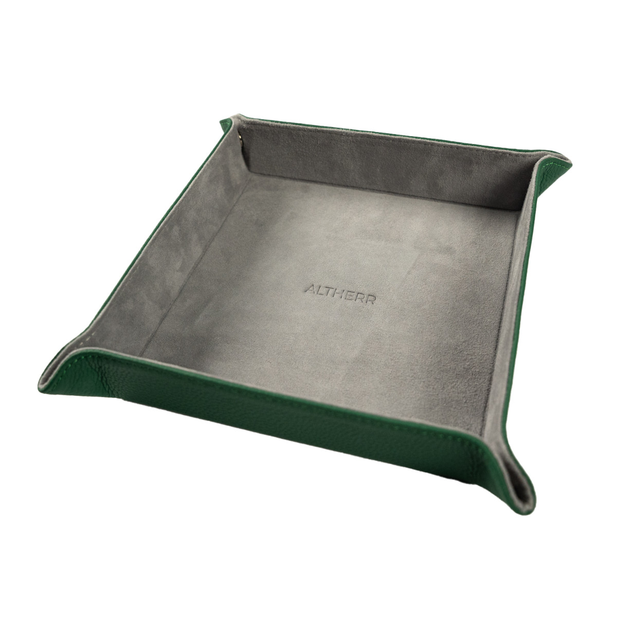 ALTHERR Lederablage aus Togo- & Wildleder Grün Produktbild main 0