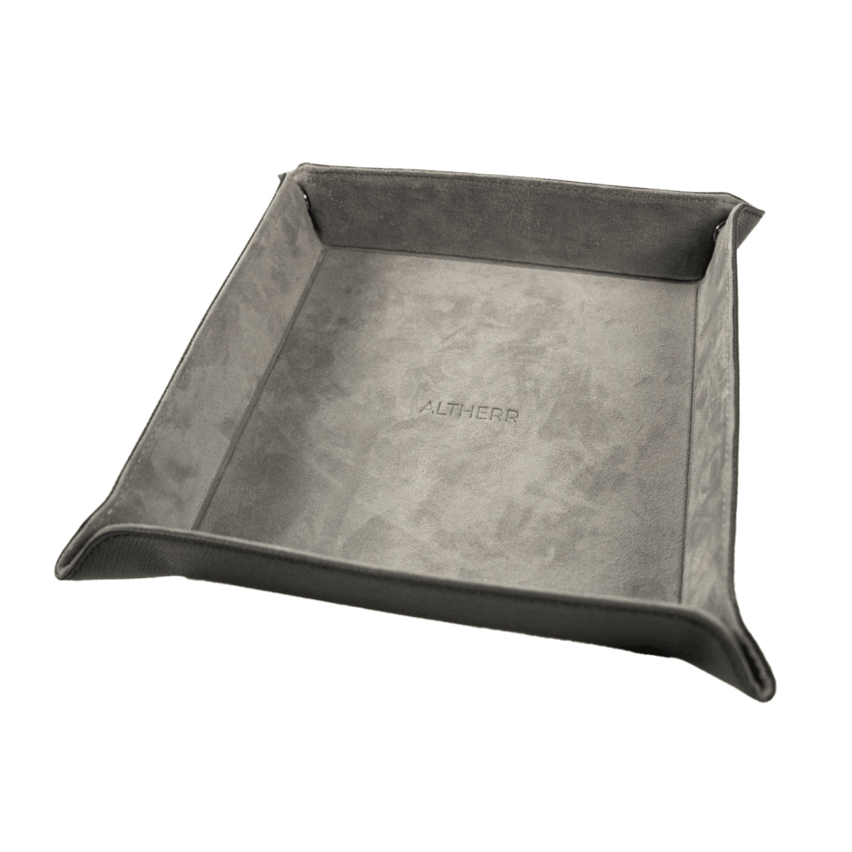 ALTHERR Lederablage aus Saffiano & Wildleder Grau Produktbild main 0