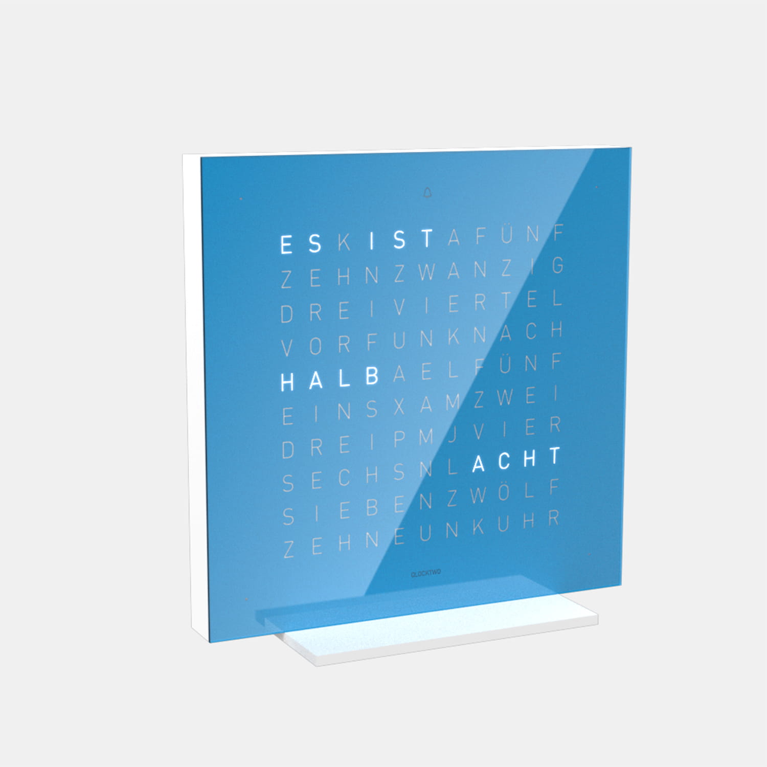 QLOCKTWO EARTH 13.5 Pure Blue Candy Produktbild main 1