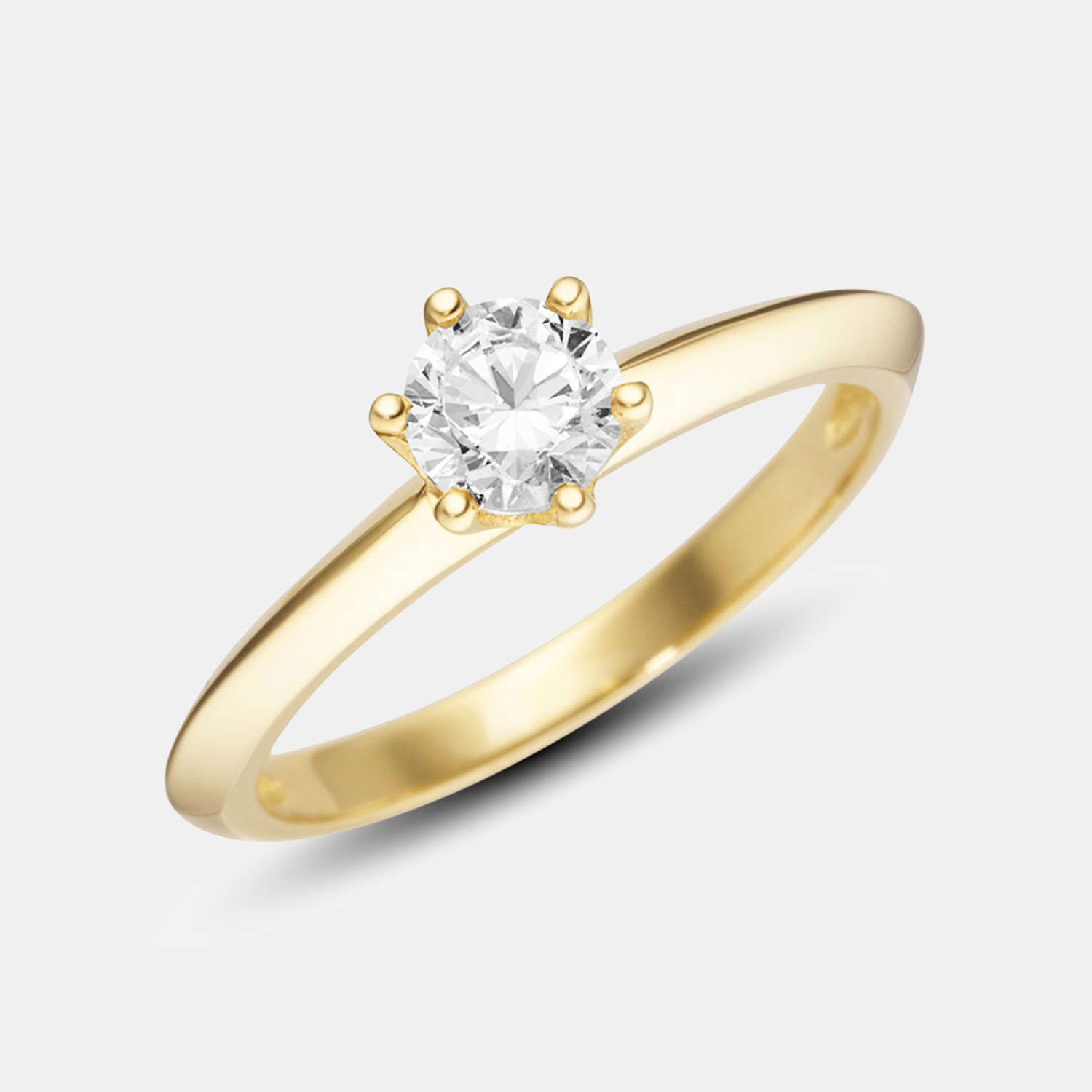 Jörg Hammer Solitär Ring Classic 2 Gelbgold 0,10 ct. – Ringweite 50 Produktbild main 0