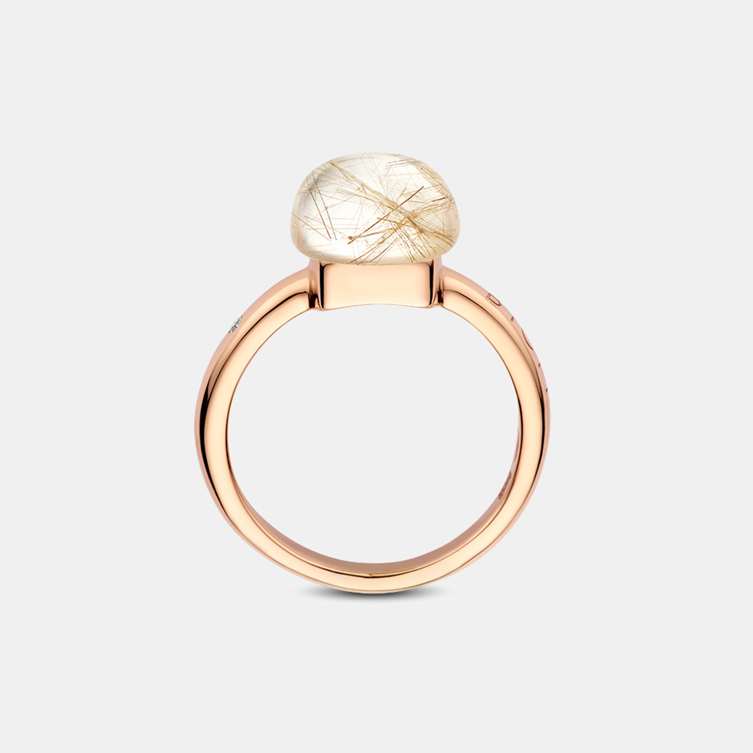 Bigli Mini Sweety Ring mit Rutilquarz und Perlmutt – Ringweite 57 Produktbild main 1