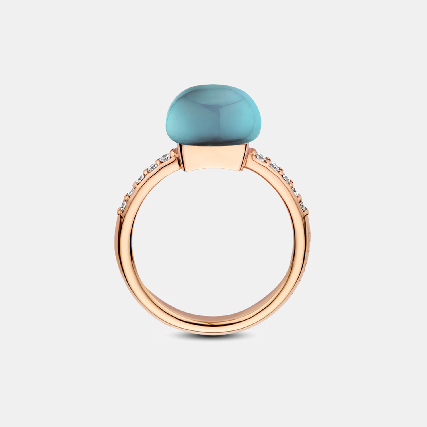 Bigli Mini Sweety Ring mit London-Blau-Topas und Perlmutt – Ringweite 58 Produktbild main 1