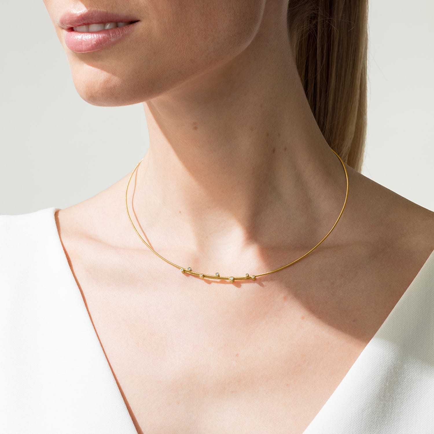 NIESSING Artist Anhänger mit 1,2 mm Schnur 430 mm Classic Yellow 0,14 ct. Produktbild main 0