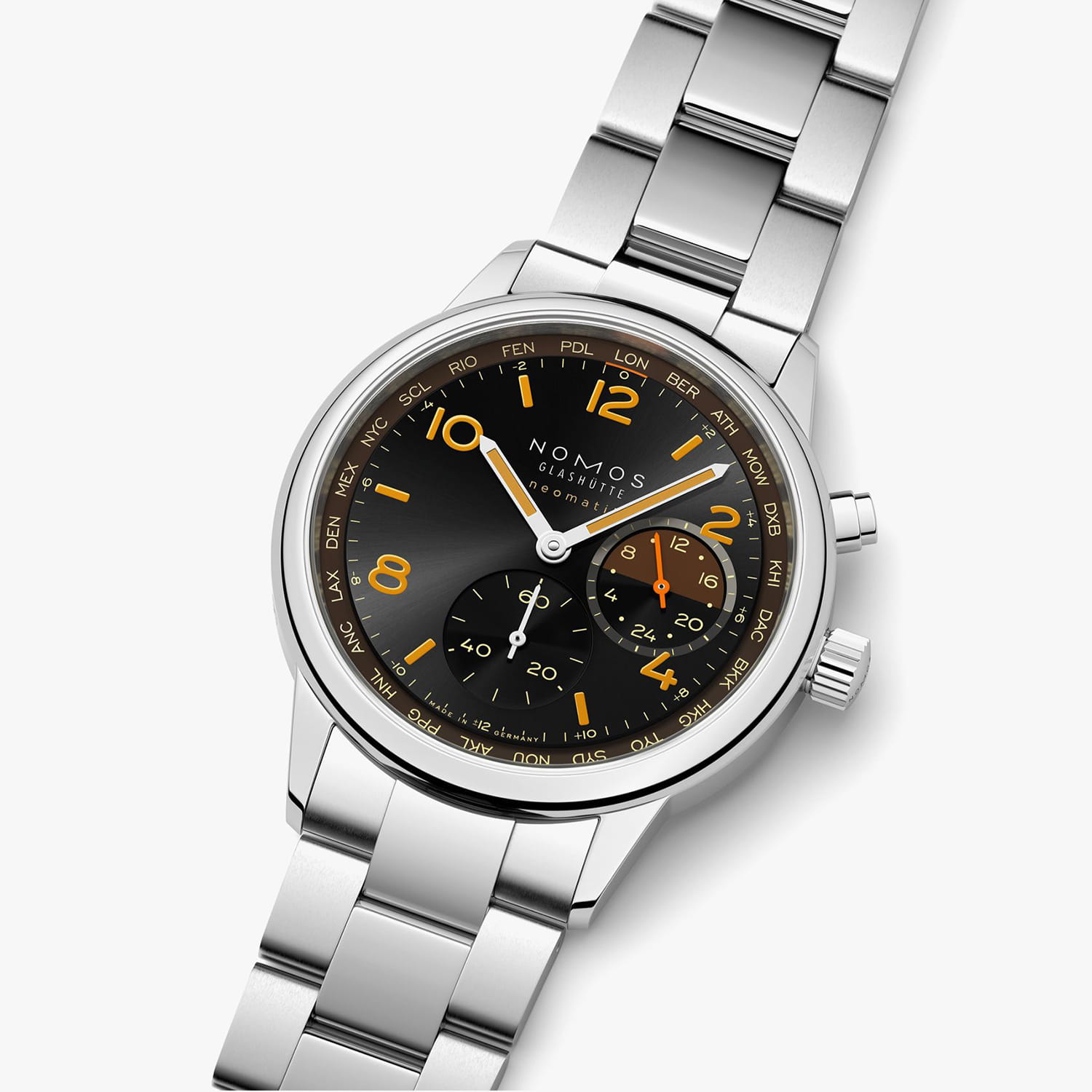 NOMOS Glashütte Club Sport neomatik Weltzeit Grid Produktbild main 4