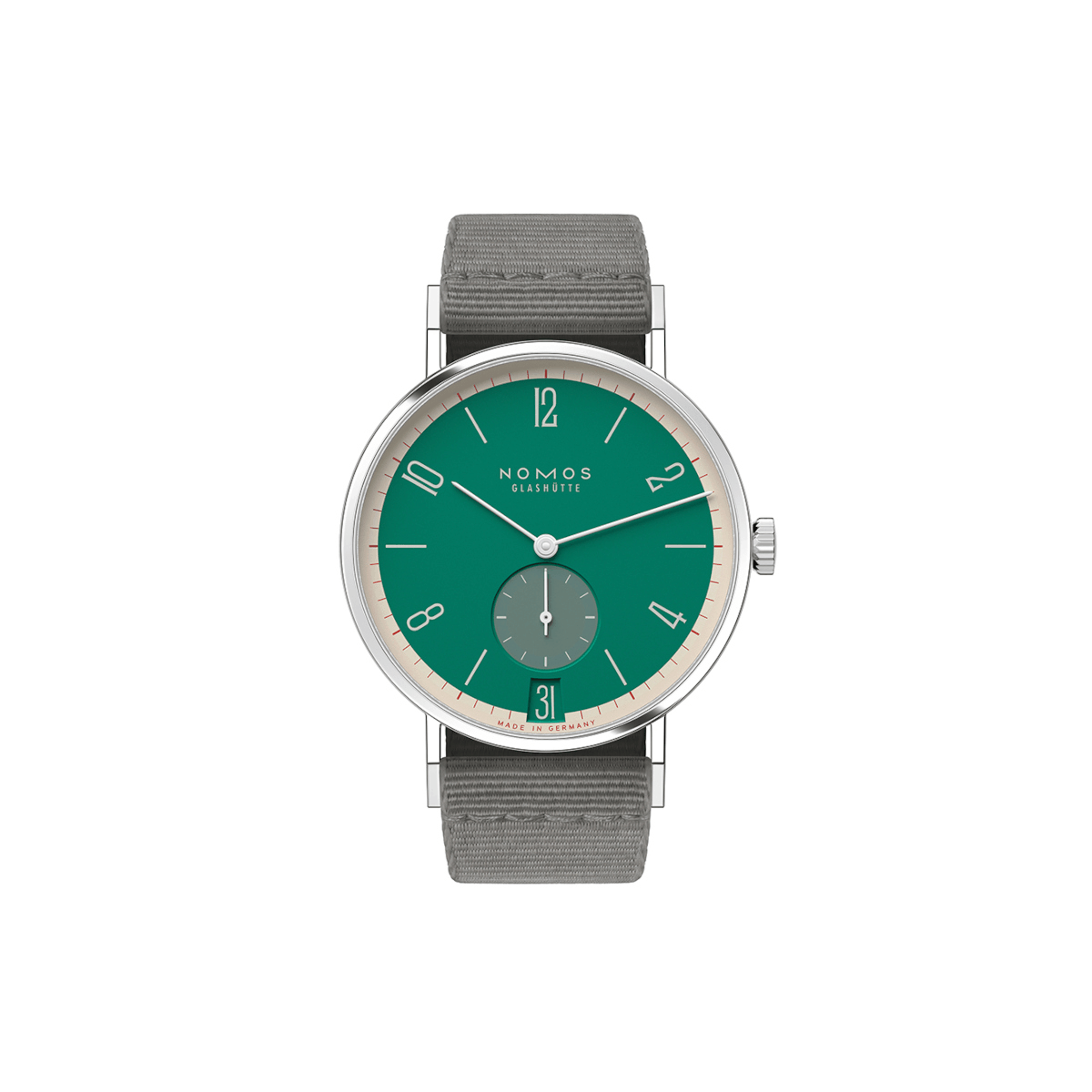NOMOS Glashütte Tangente 38 Datum Schlossgrün Produktbild main 0
