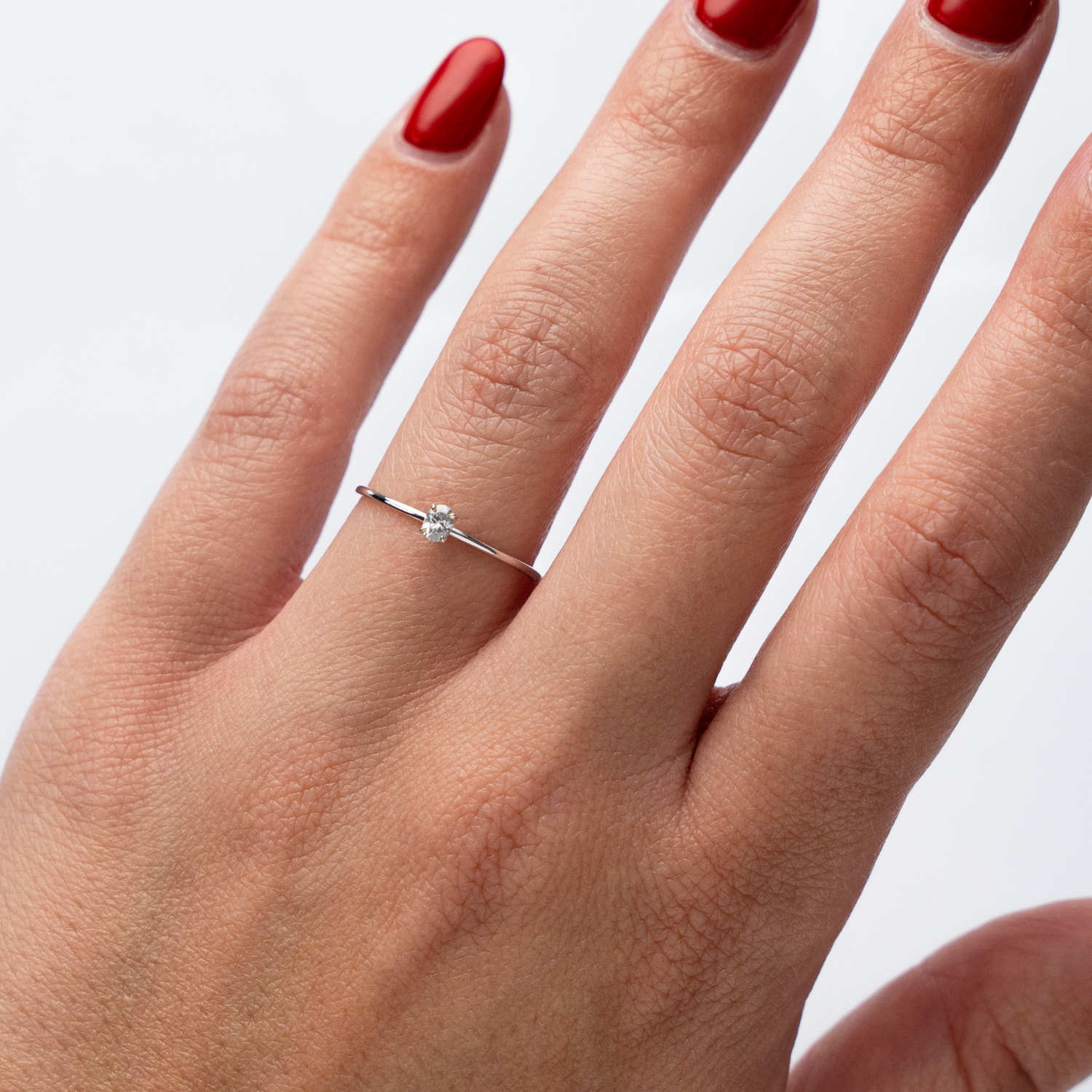 ALTHERR Diamonds Solitaire Ring Oval 0,11 ct. – Ringweite 57 Produktbild main 1