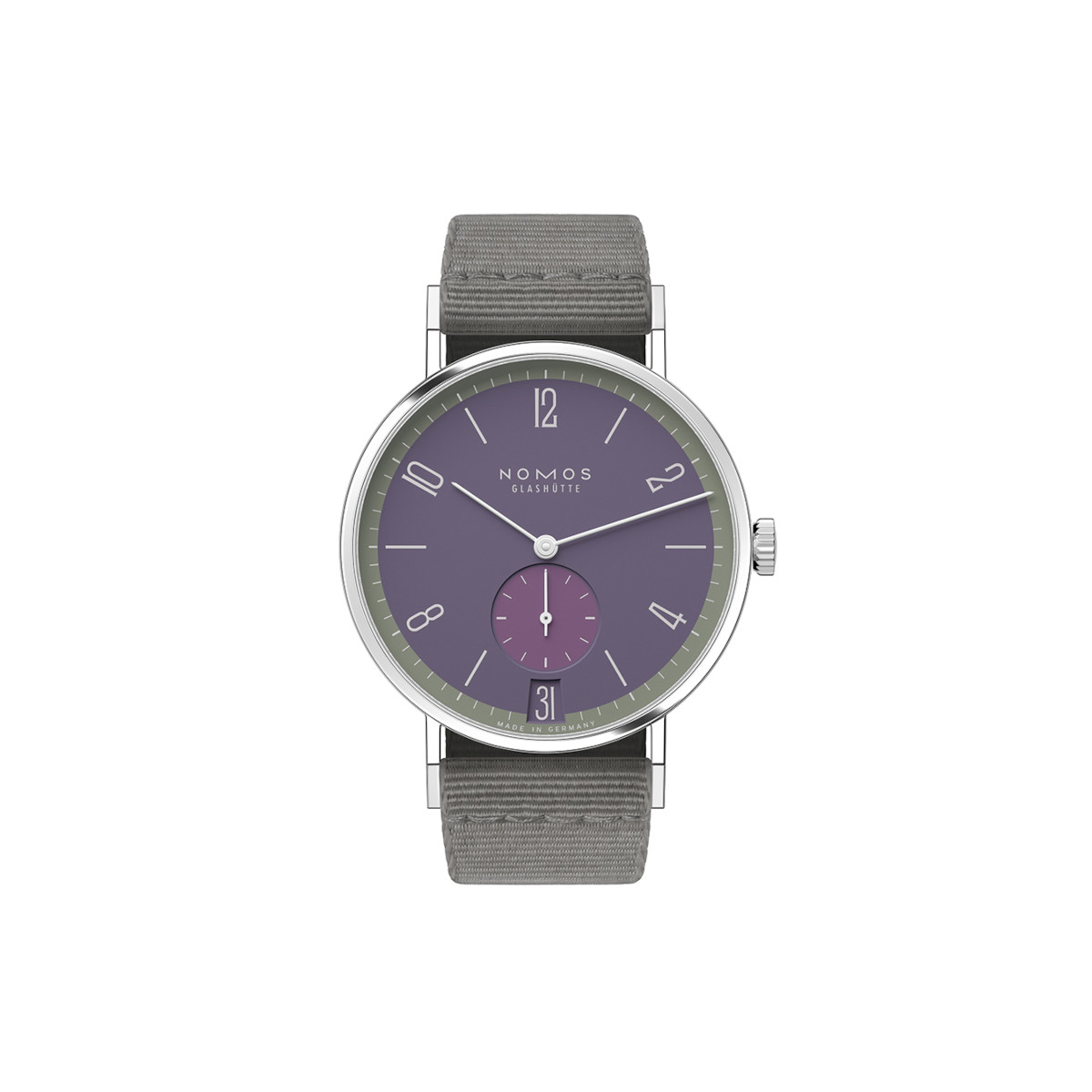 NOMOS Glashütte Tangente 38 Datum Mauvegrün Produktbild main 0