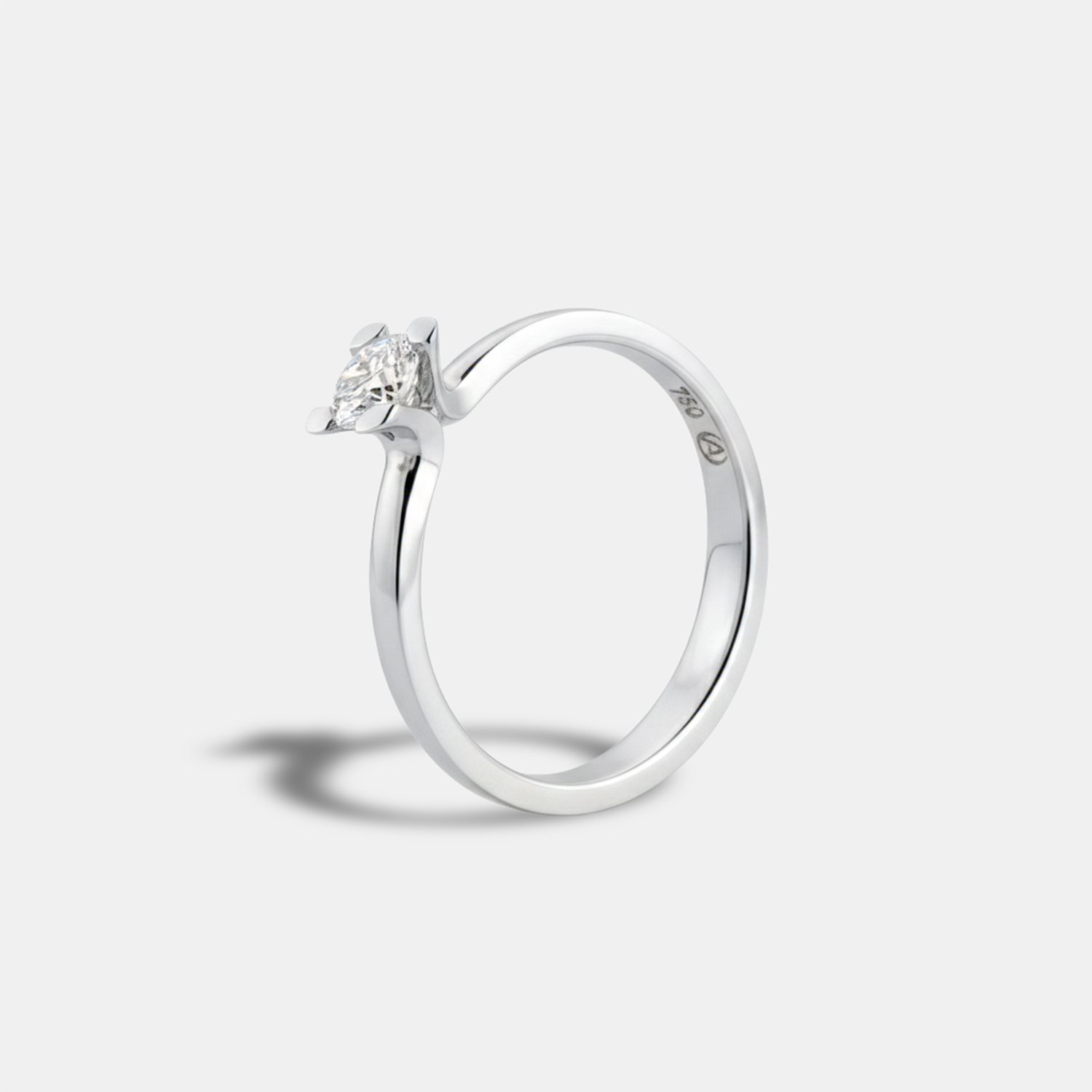 ALTHERR Manufaktur Amare Verlobungsring Weißgold 750 0,25 ct. – Ringweite 54 Produktbild main 0