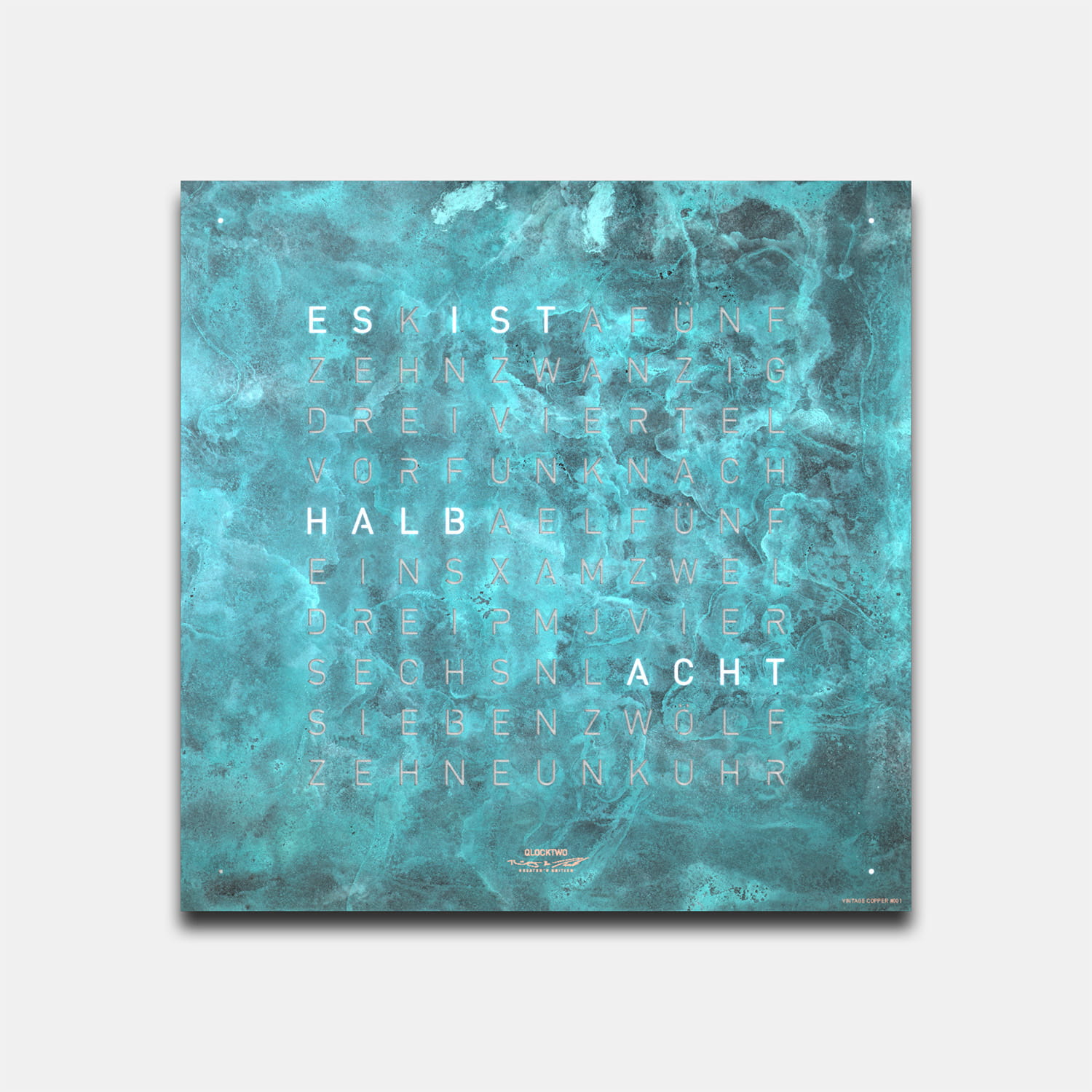 QLOCKTWO EARTH 45 Creator's Edition Vintage Cooper – Weißer Korpus Produktbild main 0
