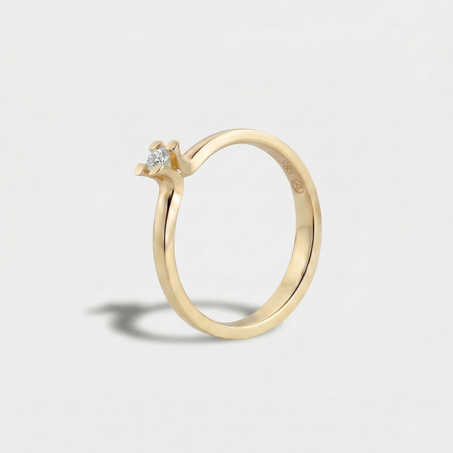 ALTHERR Manufaktur Amare Verlobungsring Gelbgold 585 0,15 ct. – Ringweite 54 Produktbild main 0