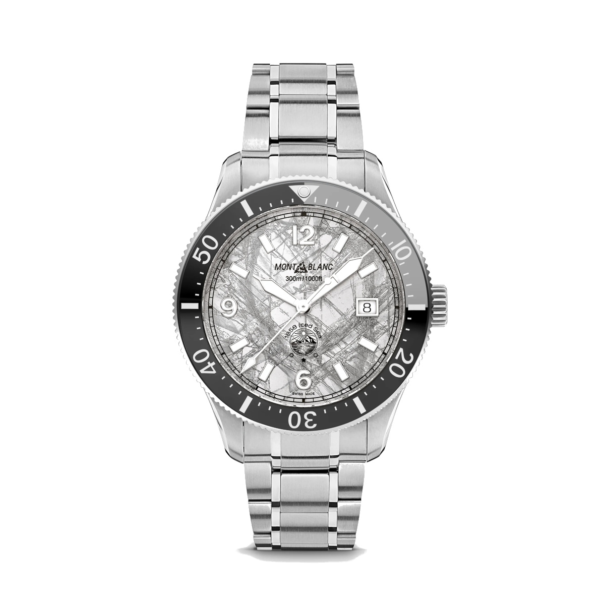 Montblanc 1858 Iced Sea Automatic Date MB130793 Graues Zifferblatt 
