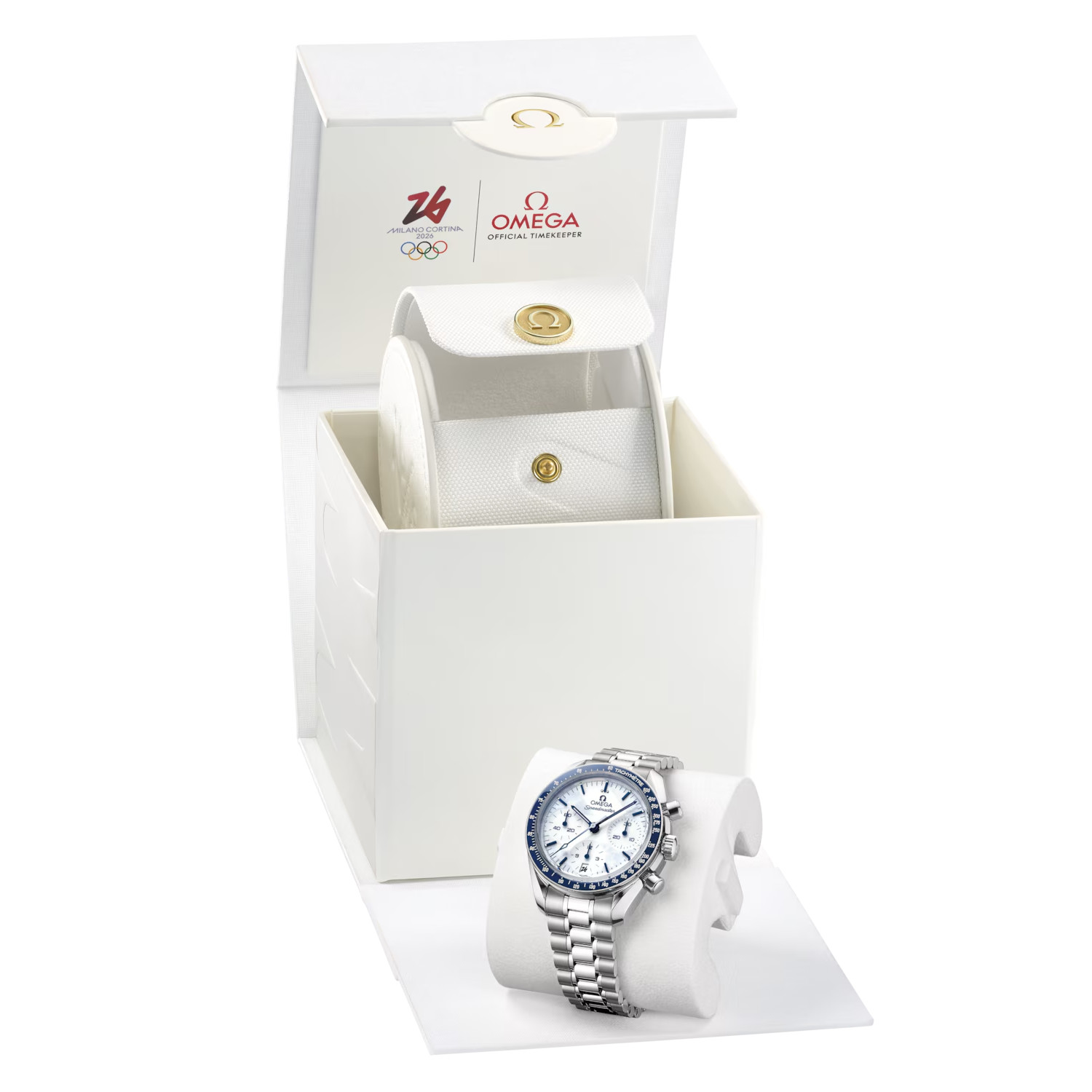 OMEGA Speedmaster 38 Milano Cortina 2026 Produktbild main 5