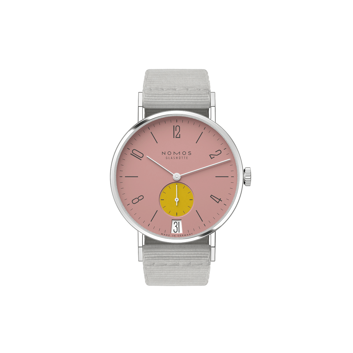 NOMOS Glashütte Tangente 38 Datum Bubblegum Produktbild main 0