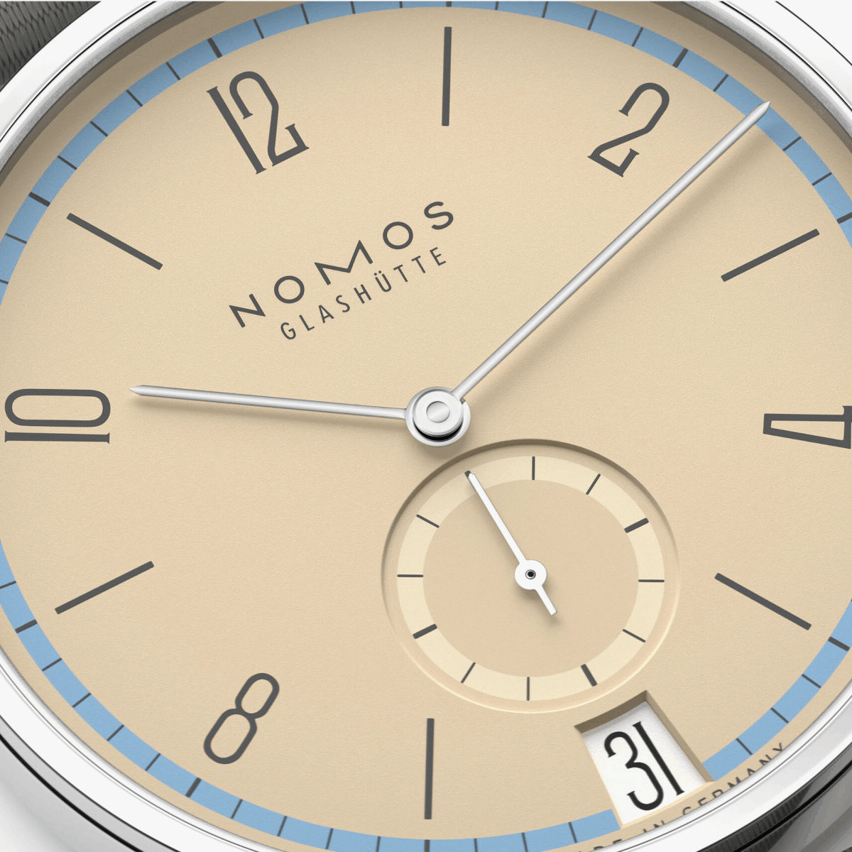 NOMOS Glashütte Tangente 38 Datum Ariel Produktbild main 2