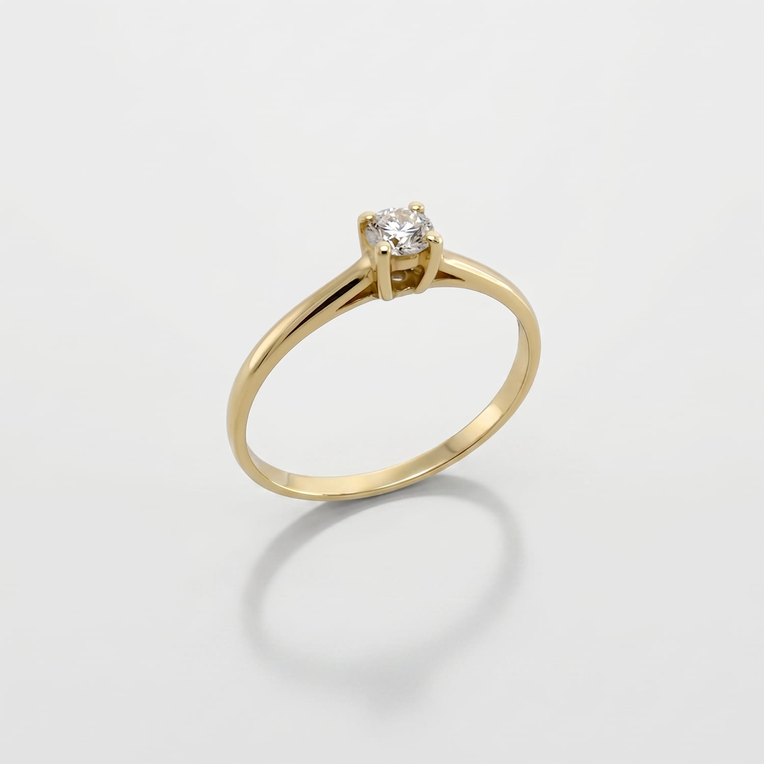 Nomination Solitärring 4er-Krappe 750 Gelbgold 0,17 ct. – Ringweite 55 Produktbild main 0