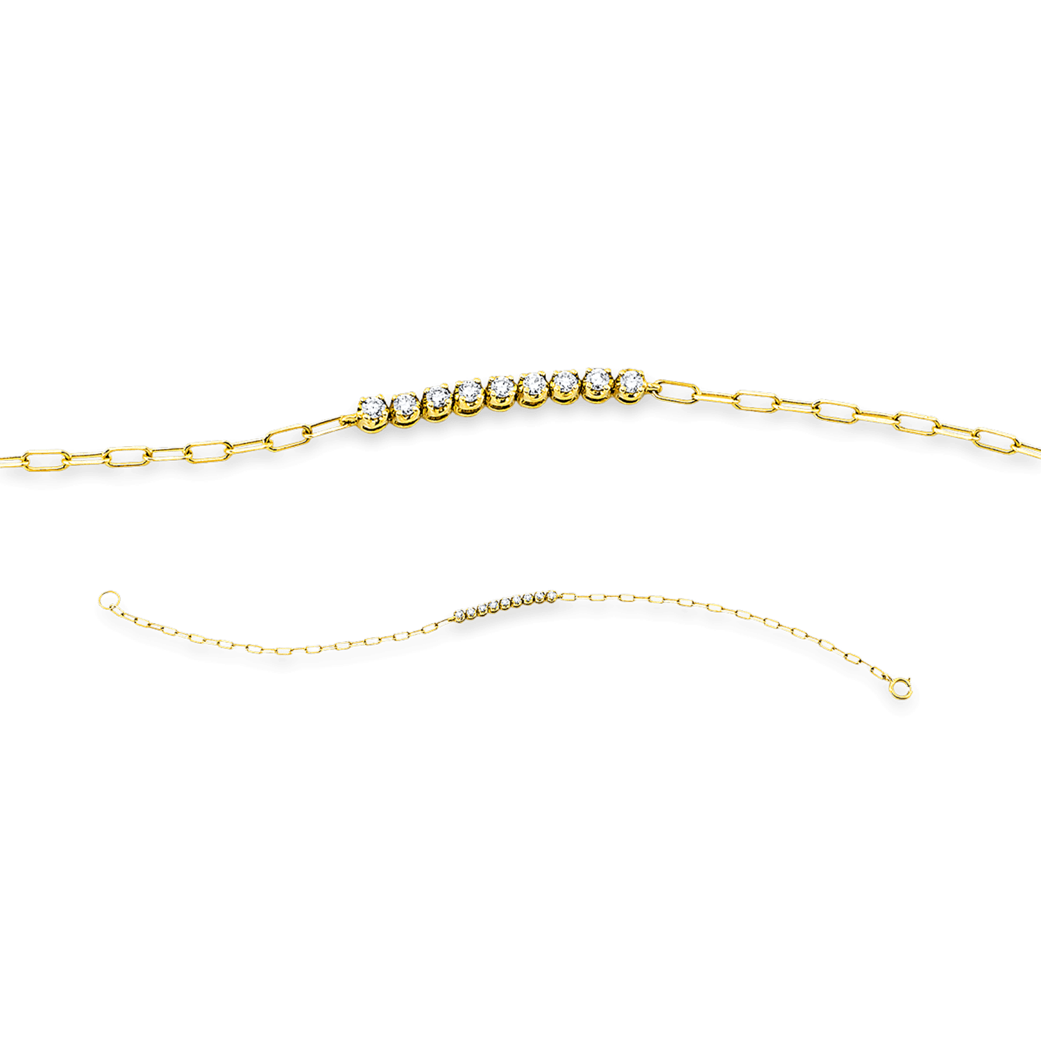 ALTHERR Diamonds Armband Gelbgold 9 Brillanten 0,19 ct. Produktbild main 0