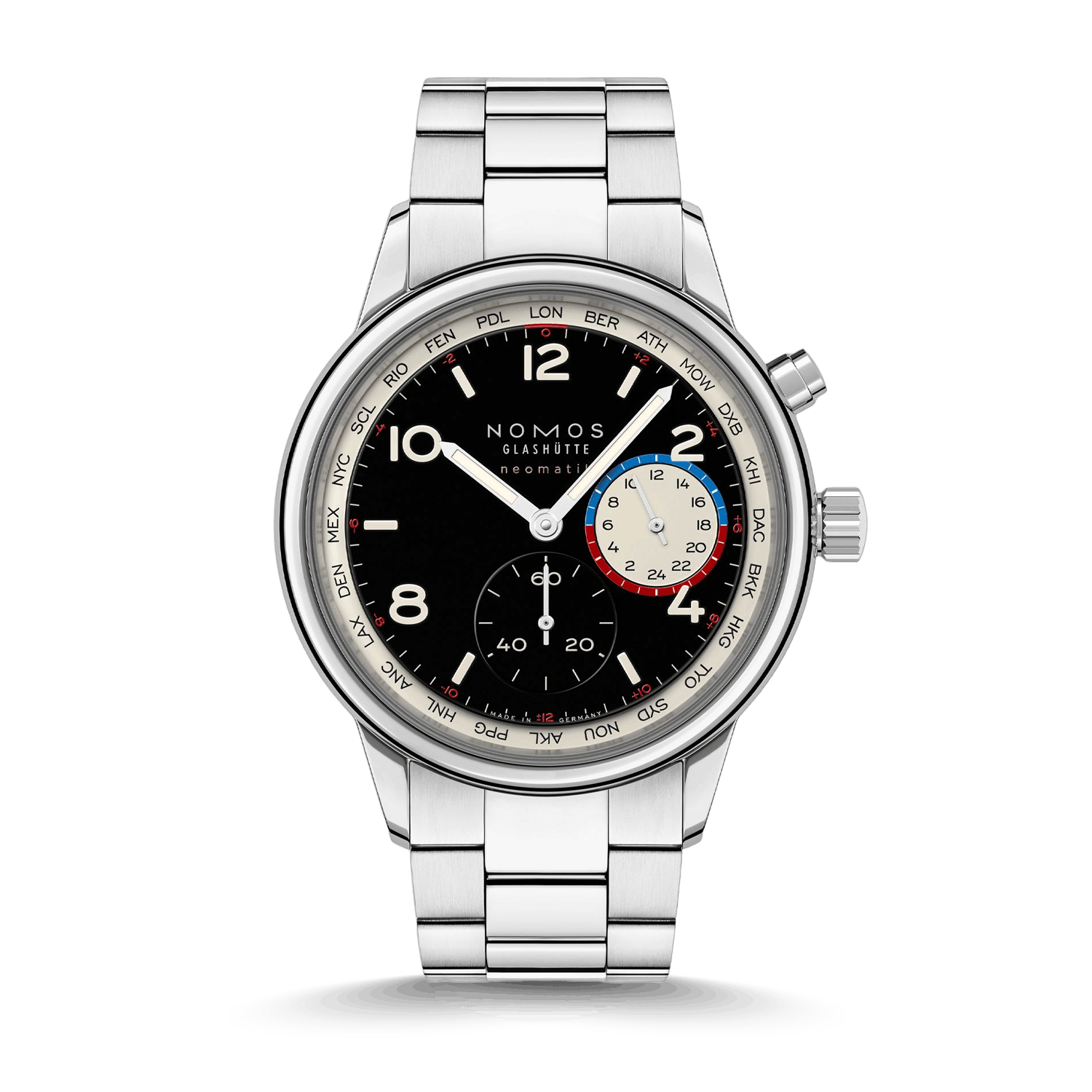 NOMOS Glashütte Club Sport neomatik Weltzeit dark Produktbild main 0