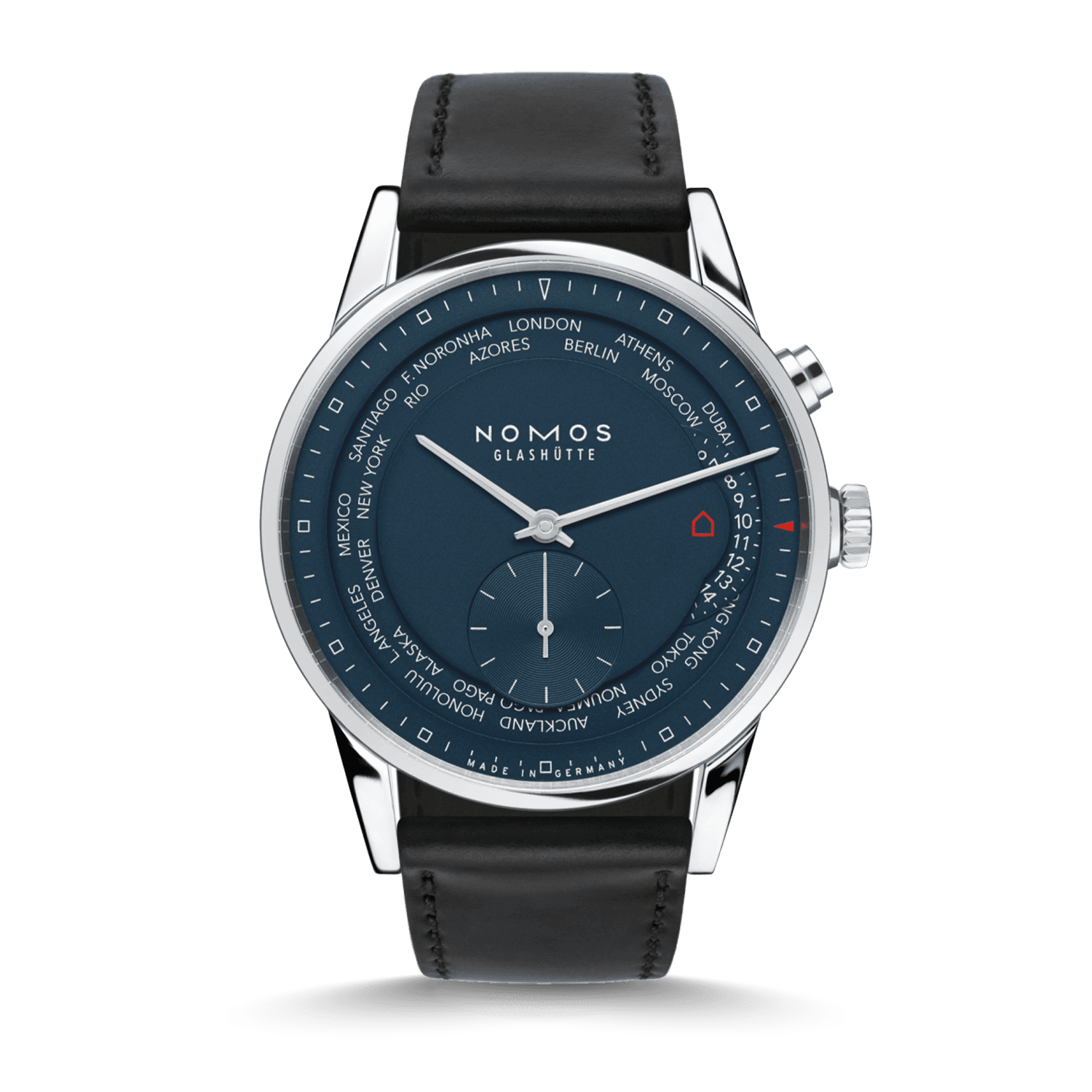 NOMOS Glashütte Zürich Weltzeit Nachtblau