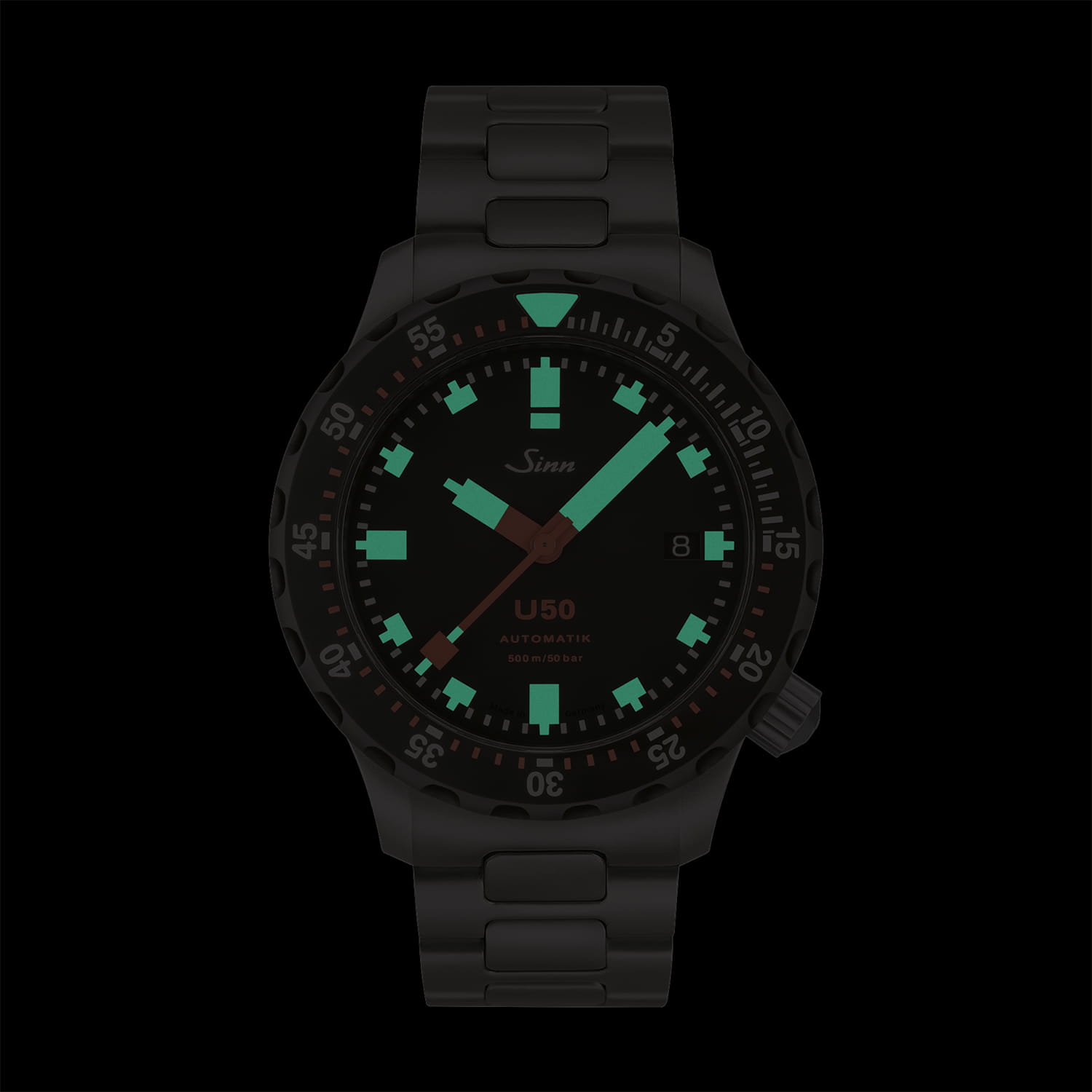Sinn U50 SDR mit TEGIMENT-Technologie – Silikonband Schwarz Produktbild main 4