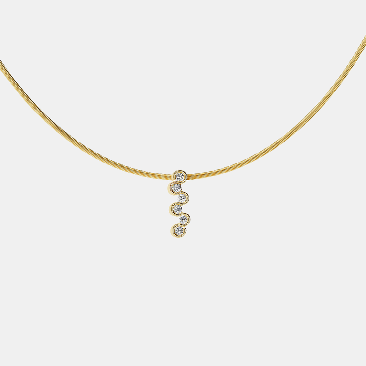 Niessing Diamond Wave Anhänger mit Kette – Gelbgold Produktbild main 2