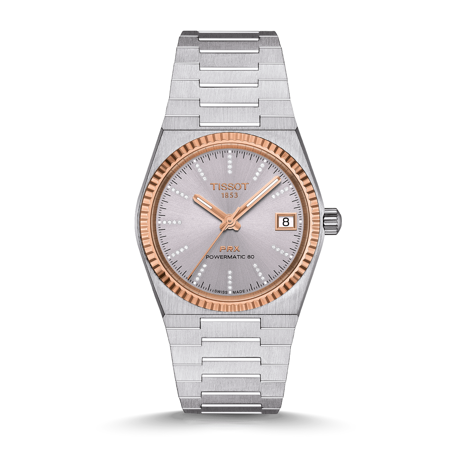 Tissot PRX Powermatic 80 Stahl & 18k Goldlünette Produktbild main 0