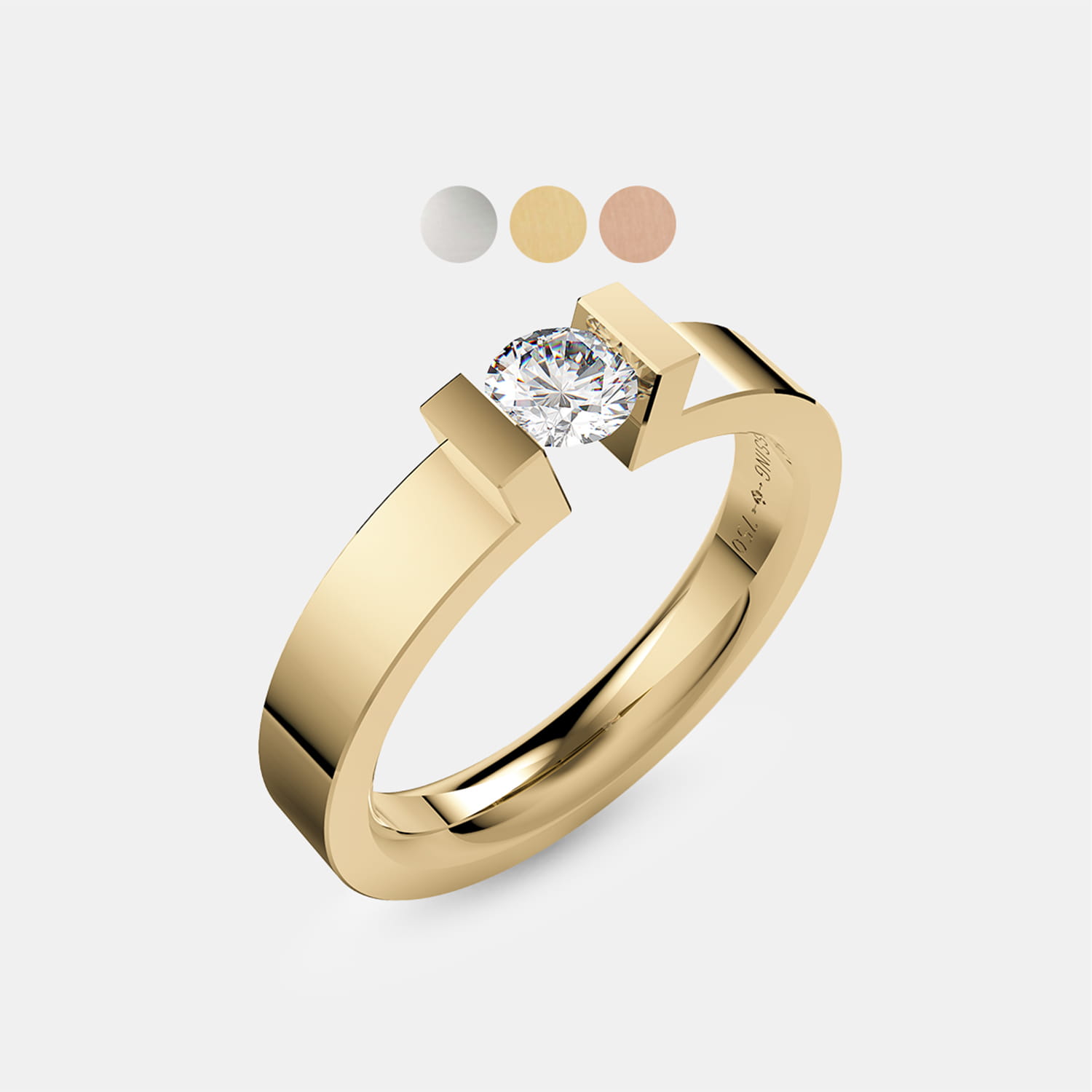 NIESSING Spannring® HighEnd C – Classic Red 0,25 ct Produktbild main 0